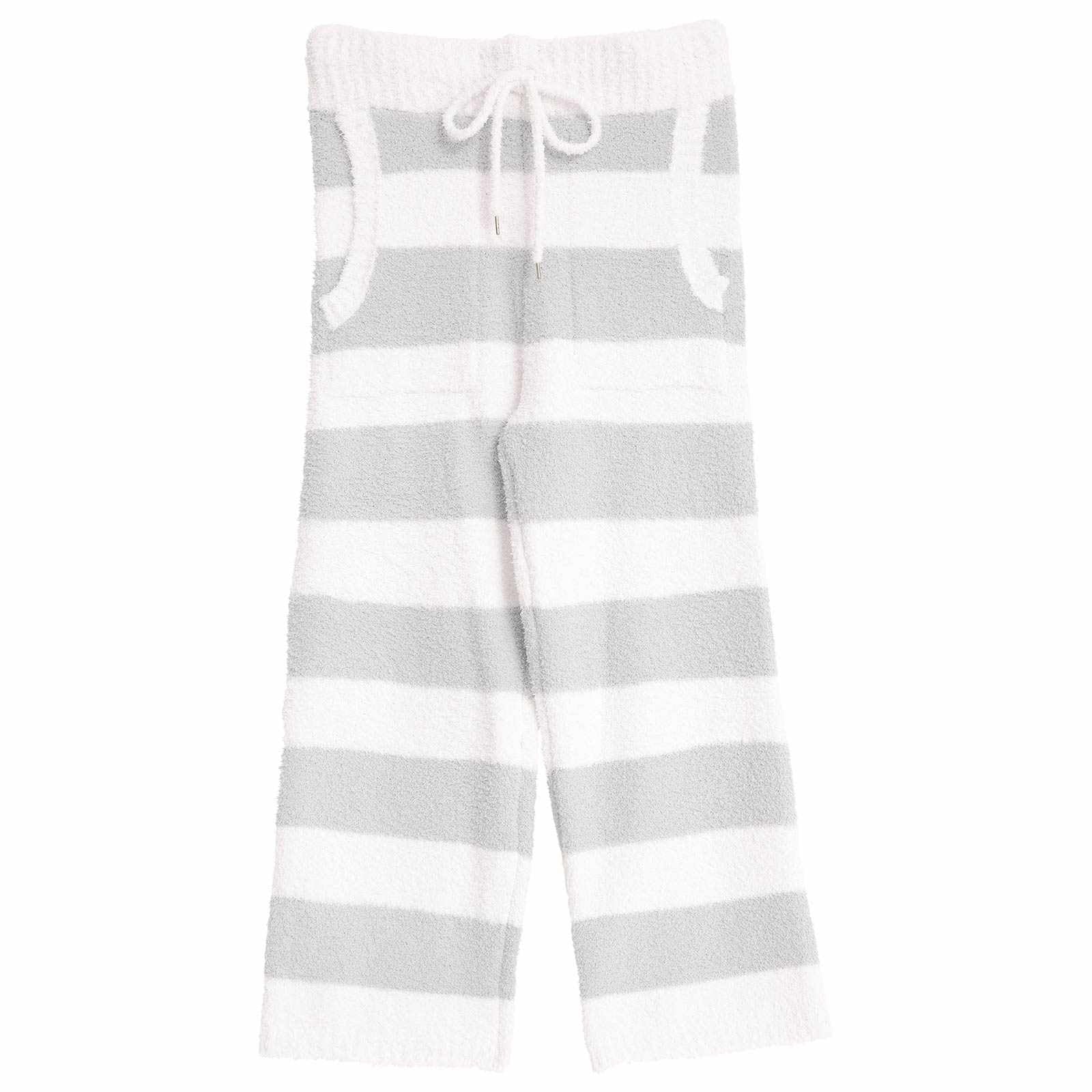 11/24新作!モールニットボーダーロングパンツルームウェア