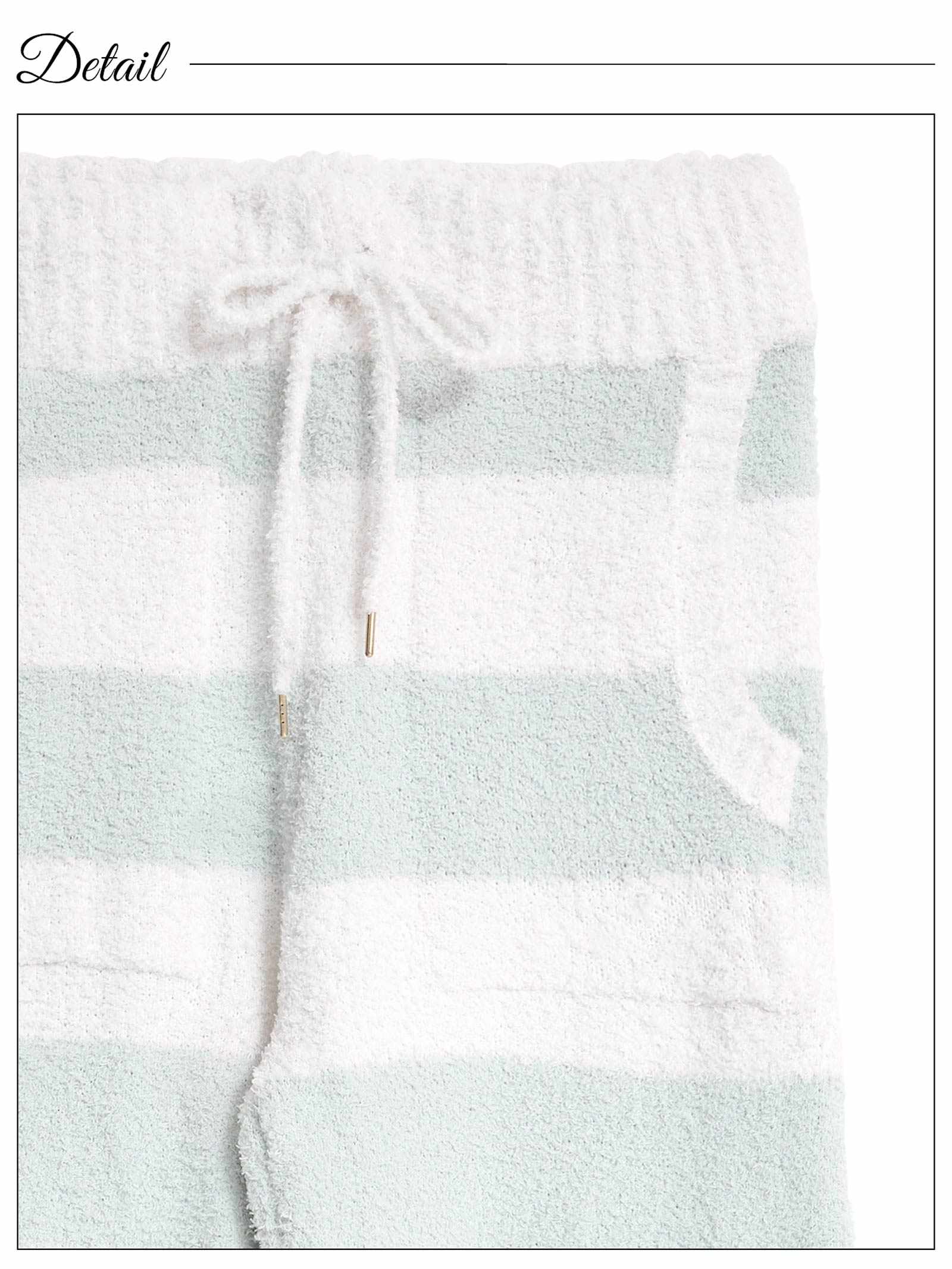 11/24新作!モールニットボーダーロングパンツルームウェア