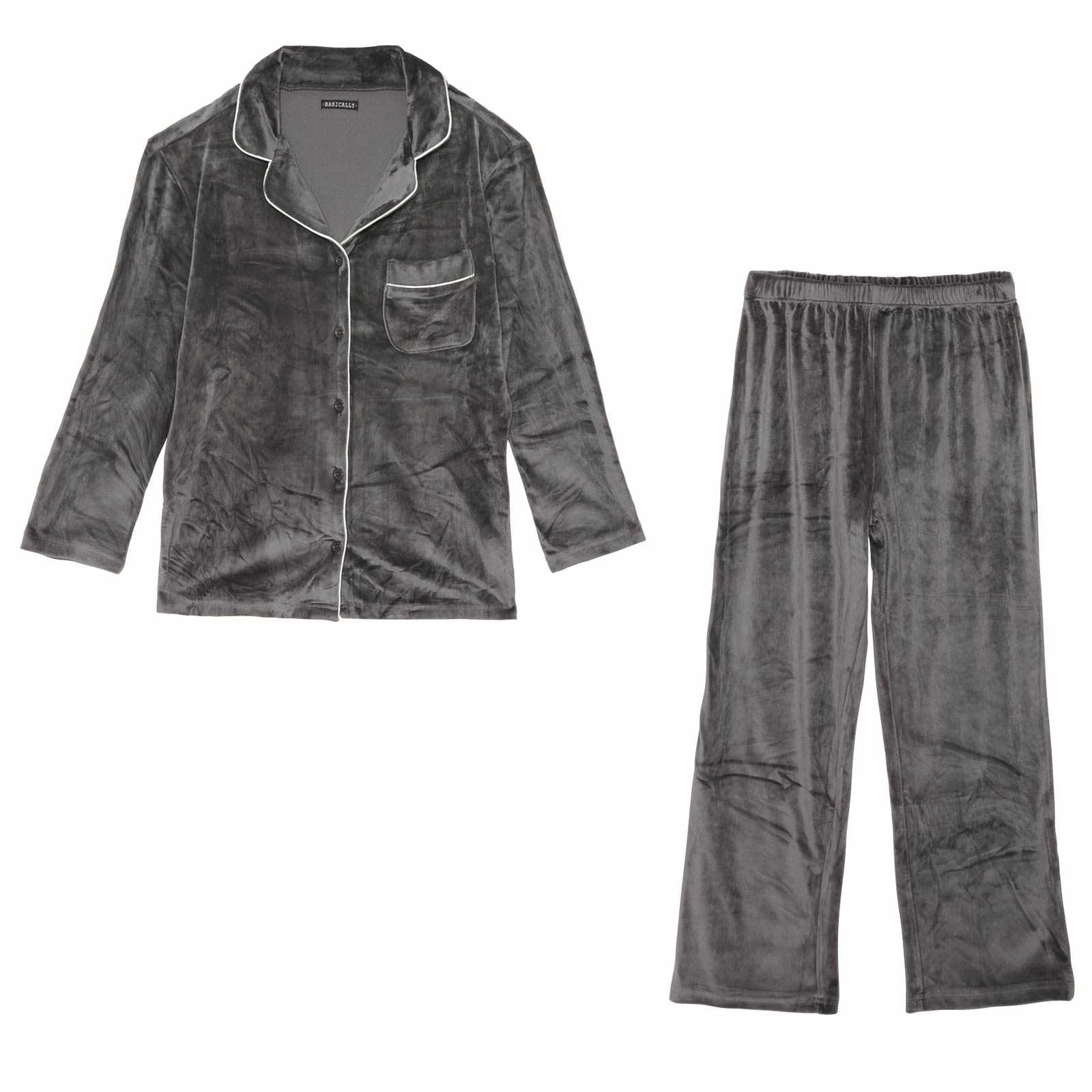 11/14新作!スフレパイピングトップス&ロングパンツルームウェア