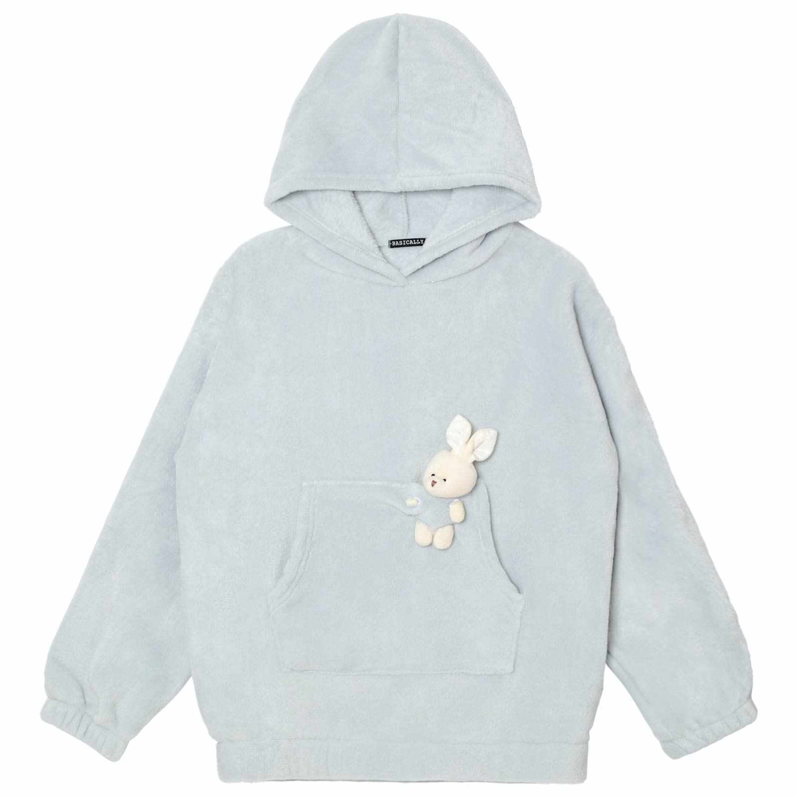 11/26新作!マスコット付きもこもこパーカールームウェア