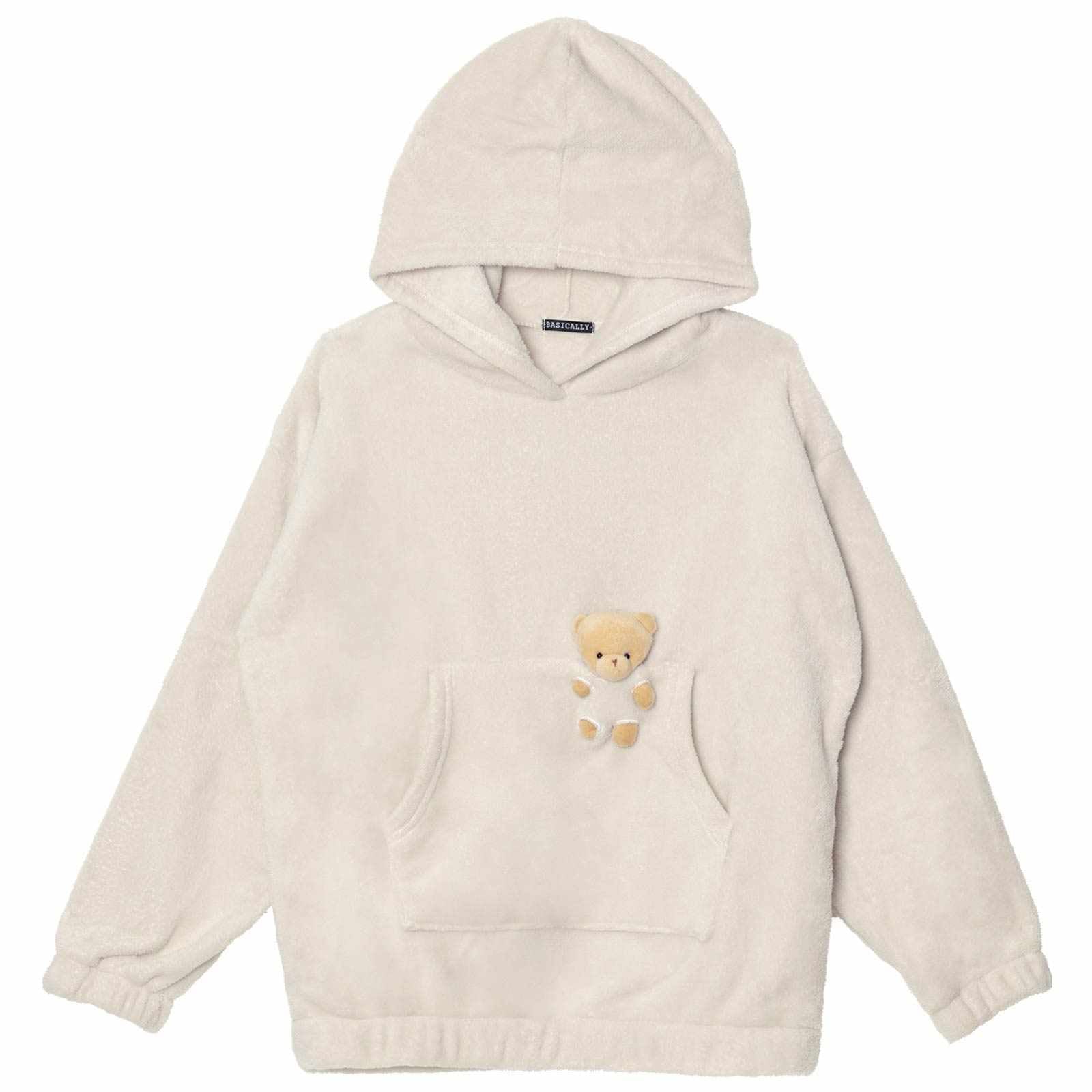 11/26新作!マスコット付きもこもこパーカールームウェア