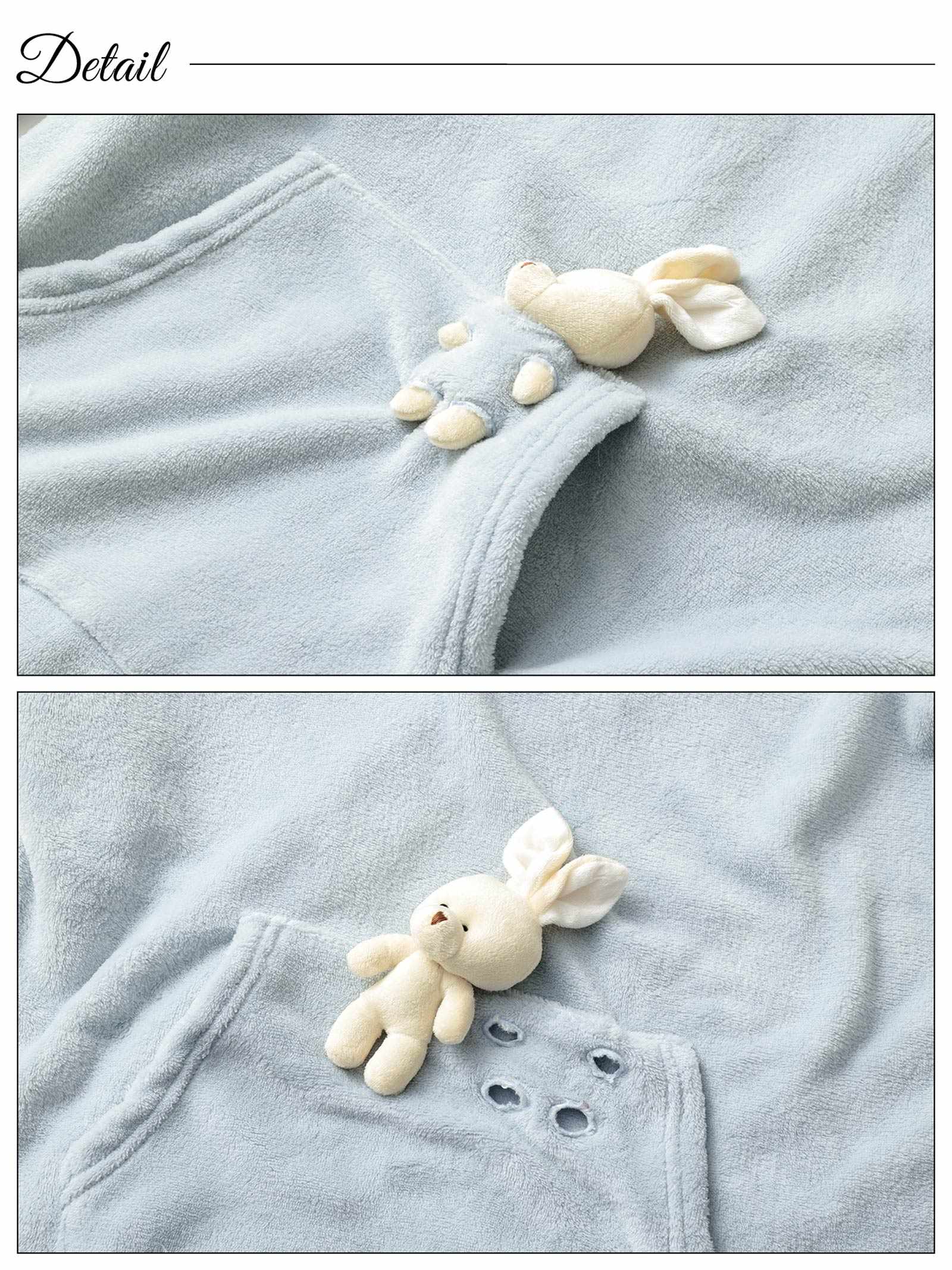 11/26新作!マスコット付きもこもこパーカールームウェア