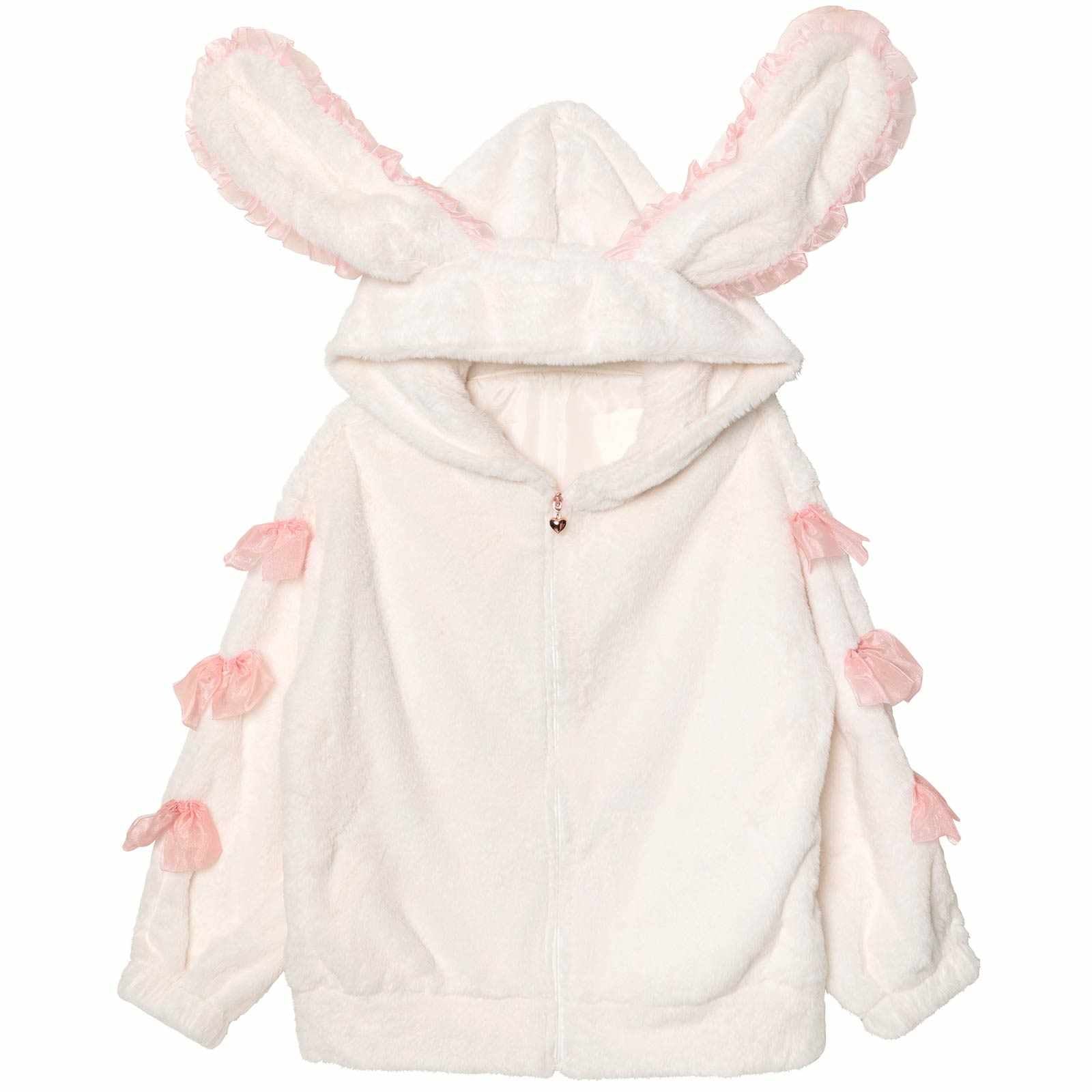 11/28新作!ラブリーバニーもこもこパーカールームウェア