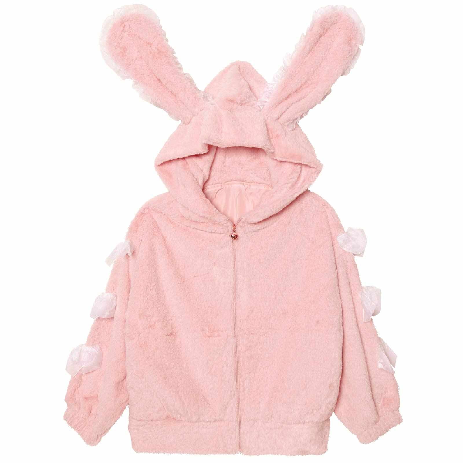 11/28新作!ラブリーバニーもこもこパーカールームウェア