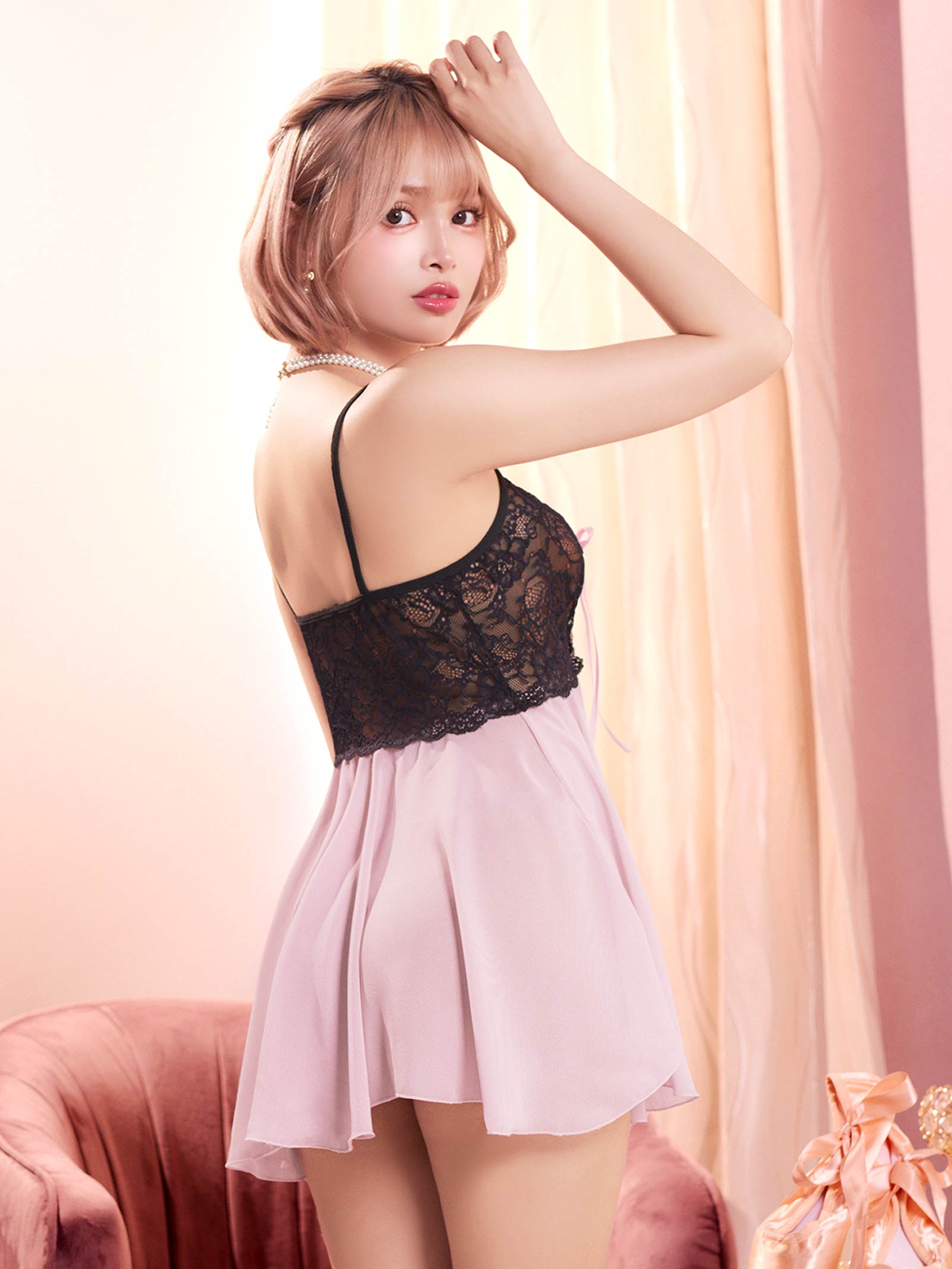 11/17新作!ロマンティックレーシィリボンベビードール