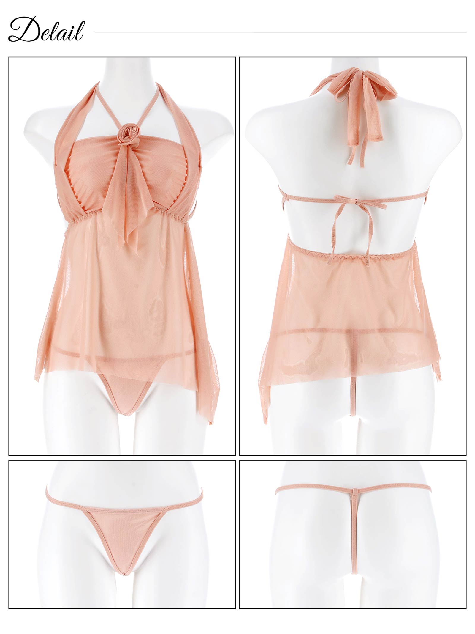 2/4新作!ミステリアスローズチュールベビードール