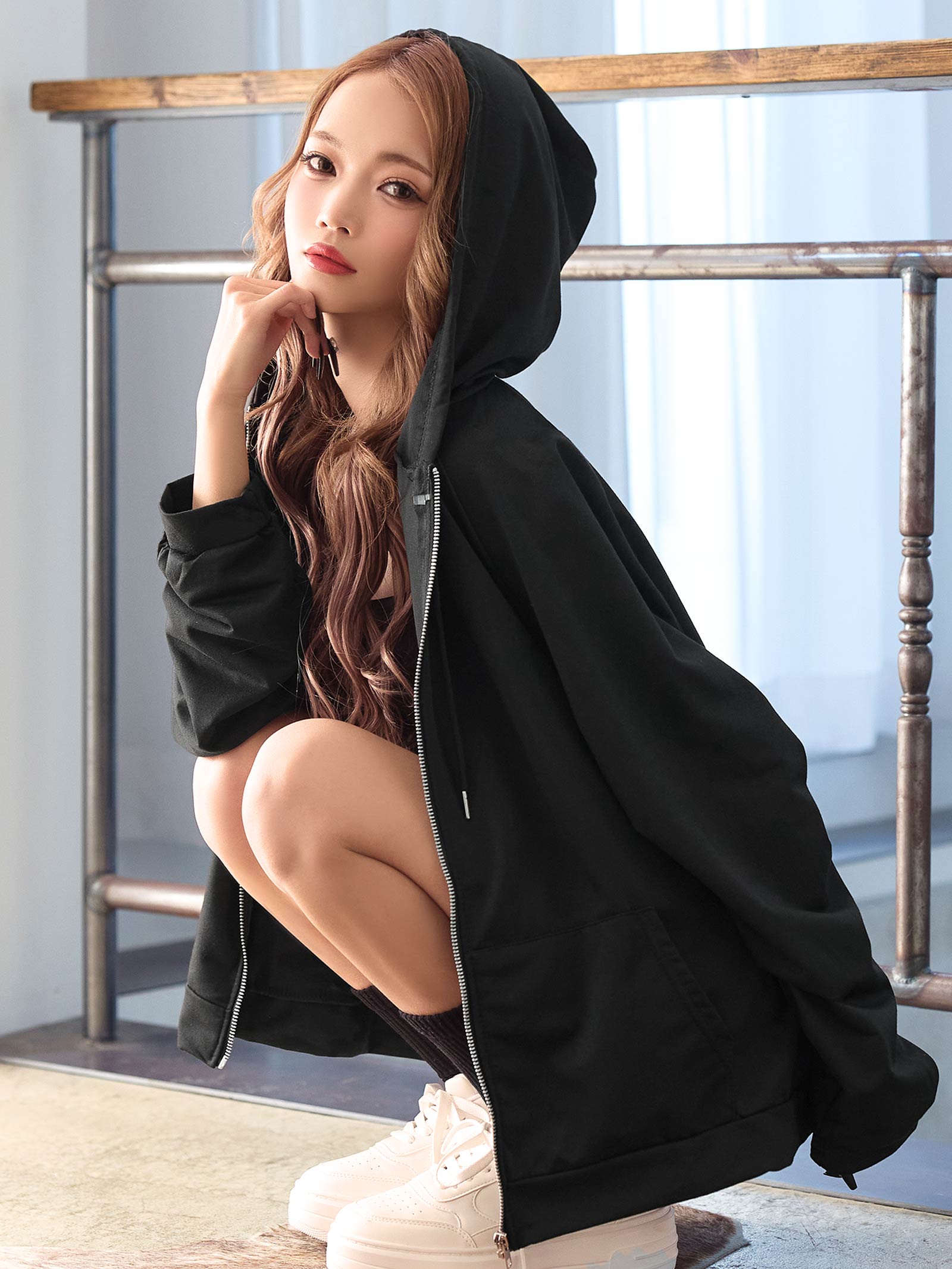 4/4新作!スウェットパーカー&キャミソール&ショートパンツルームウェア