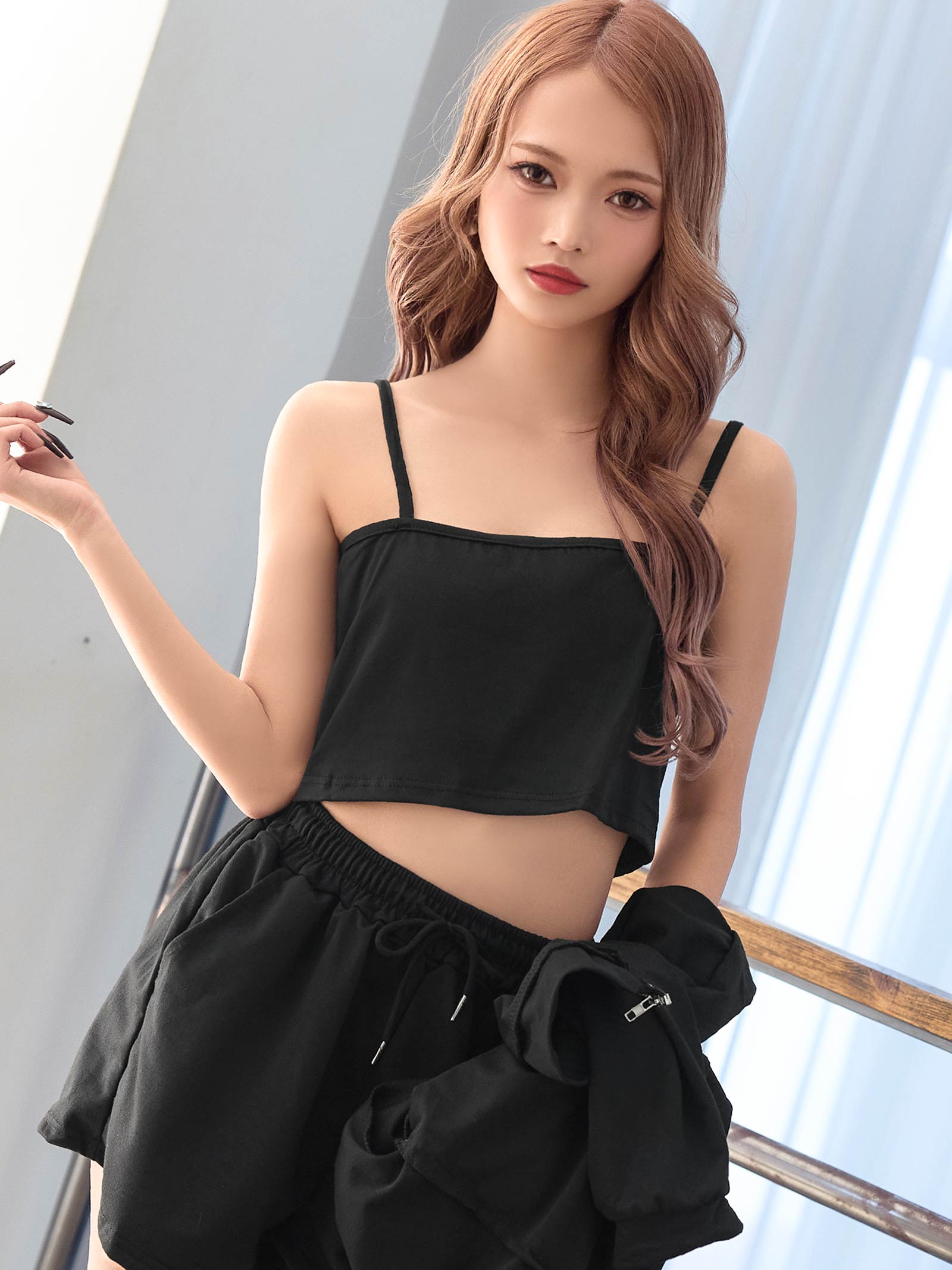 4/4新作!スウェットパーカー&キャミソール&ショートパンツルームウェア