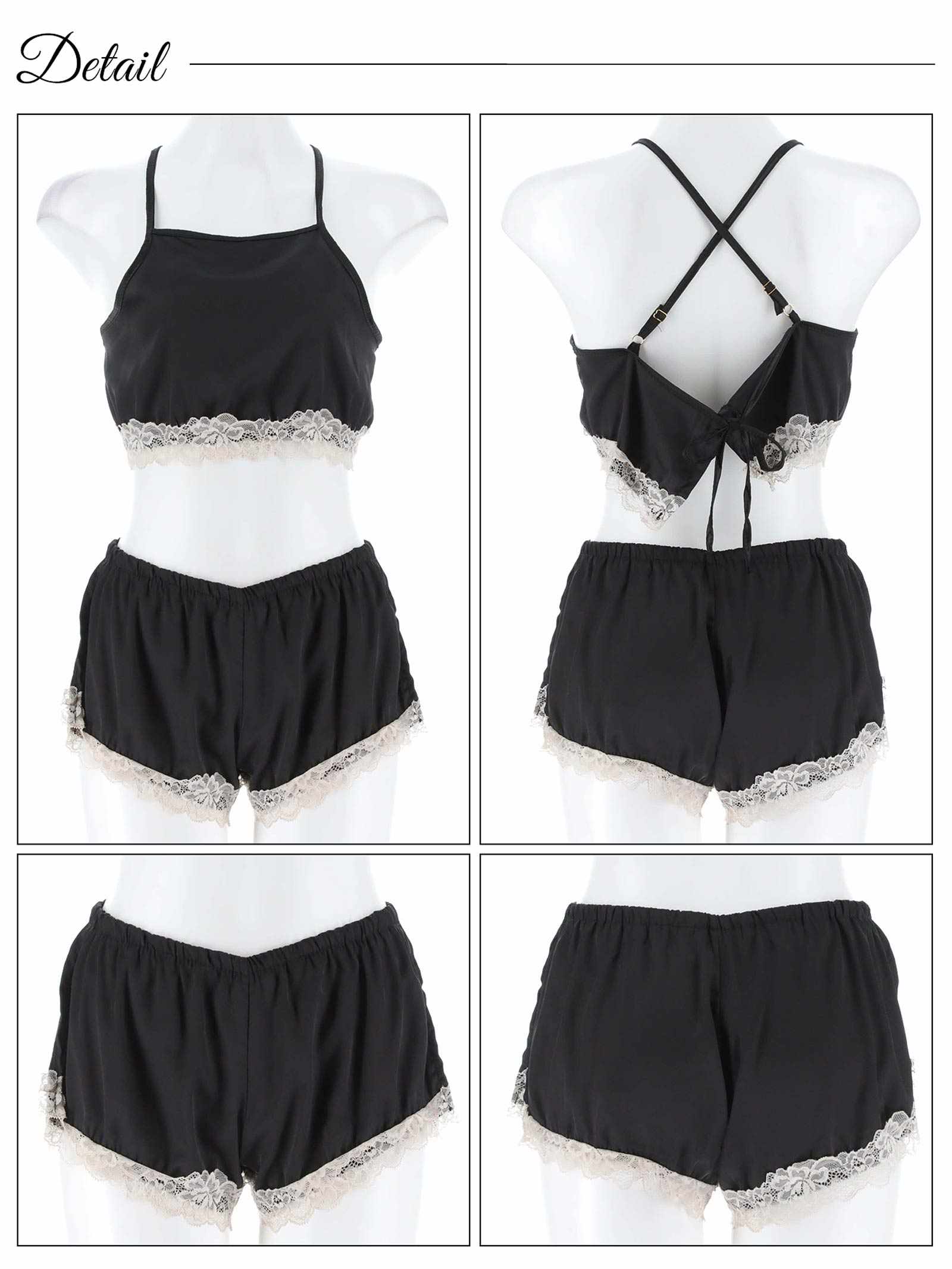 4/30新作!バッククロスヘムレースキャミソール&タップパンツルームウェア