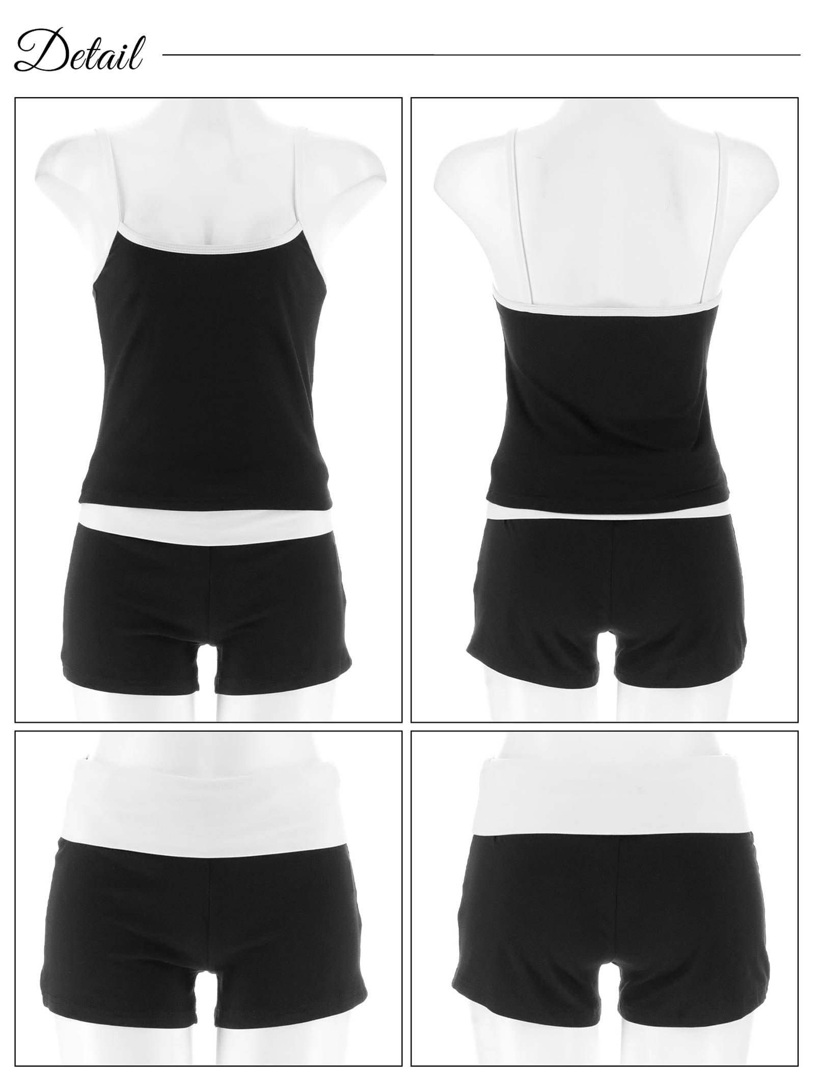 6/18新作!バイカラースポーティキャミソール&ショートパンツ