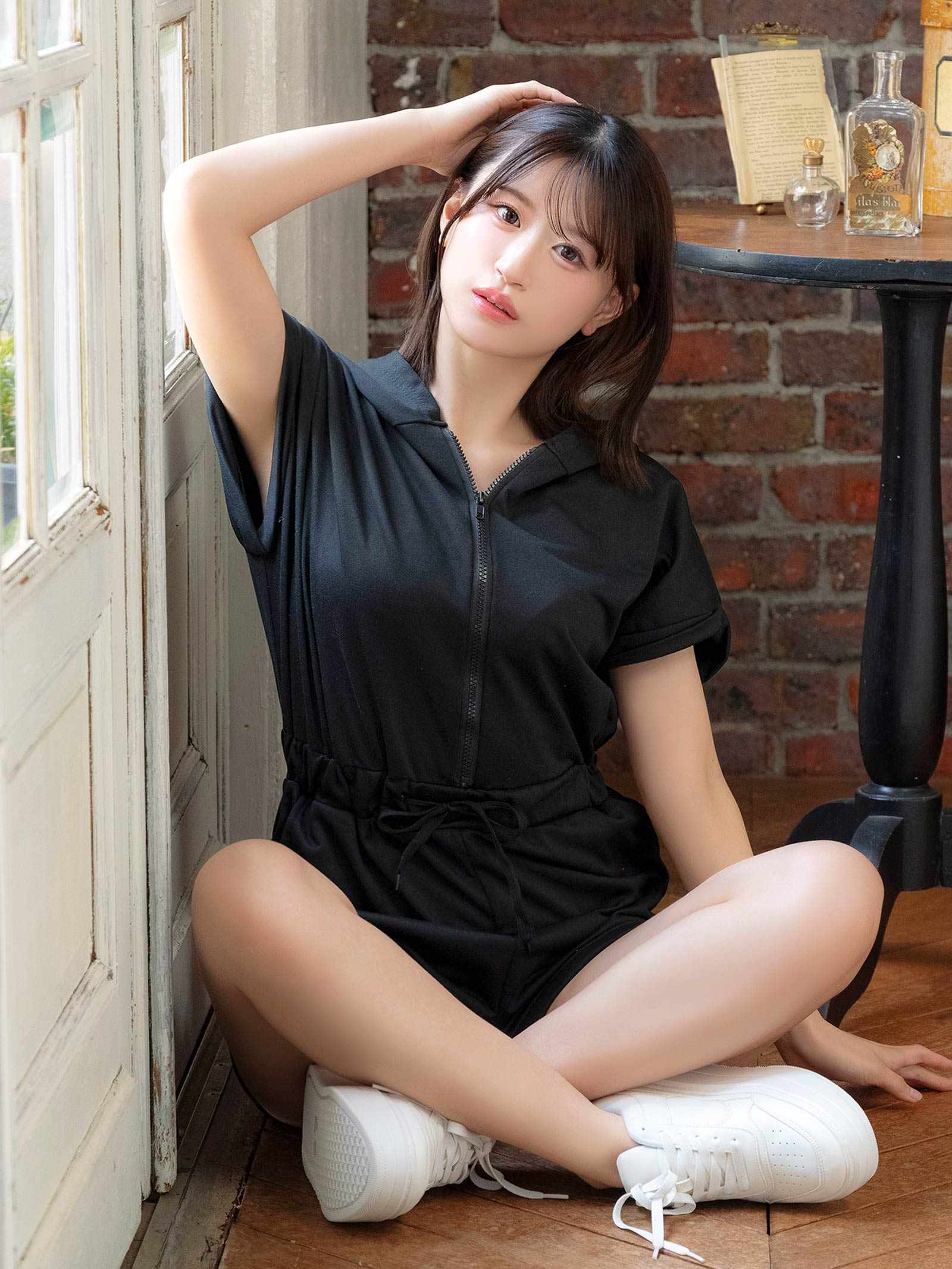 6/30新作!スウェットパーカーショートパンツオールインワン