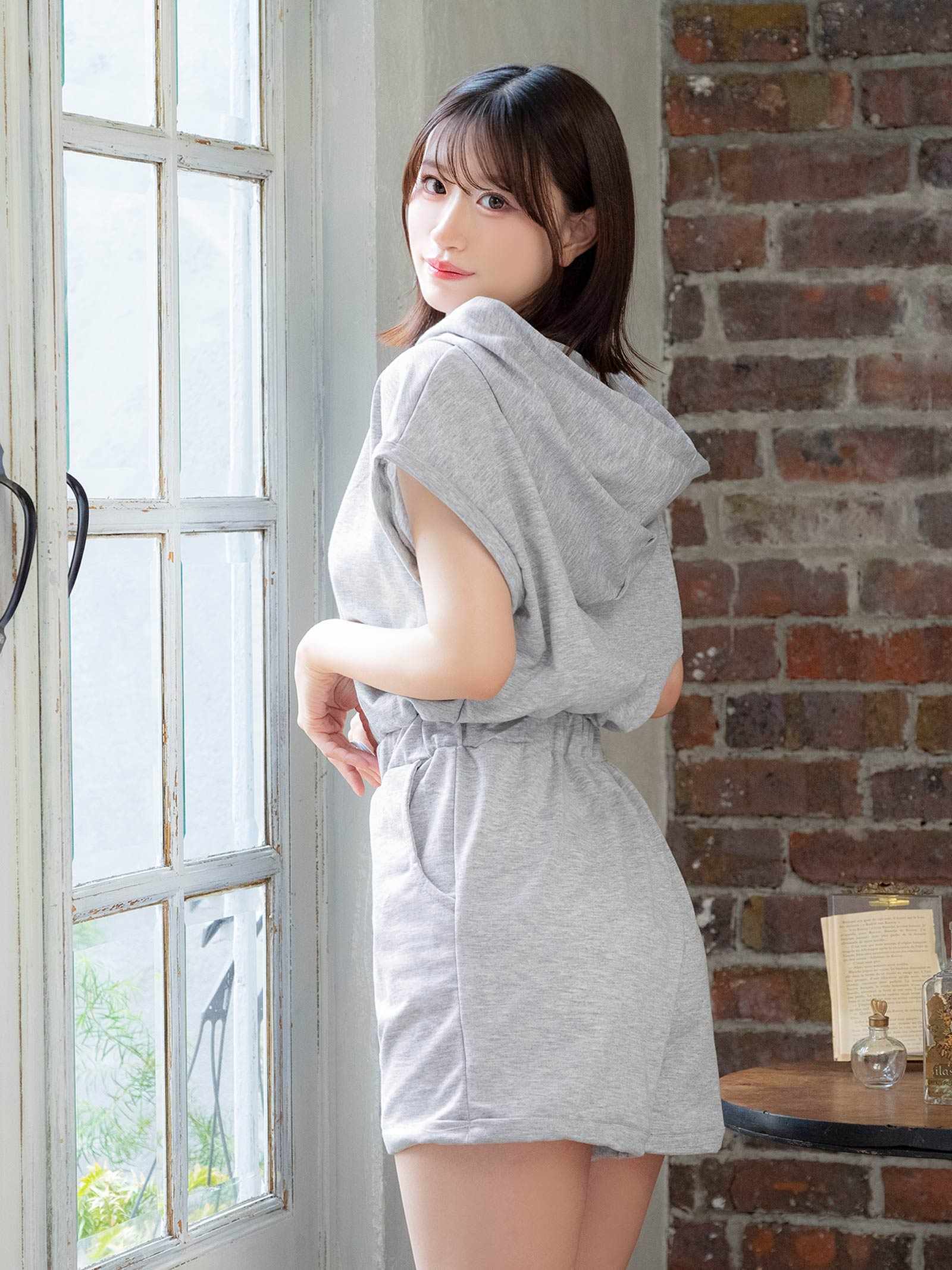 6/30新作!スウェットパーカーショートパンツオールインワン