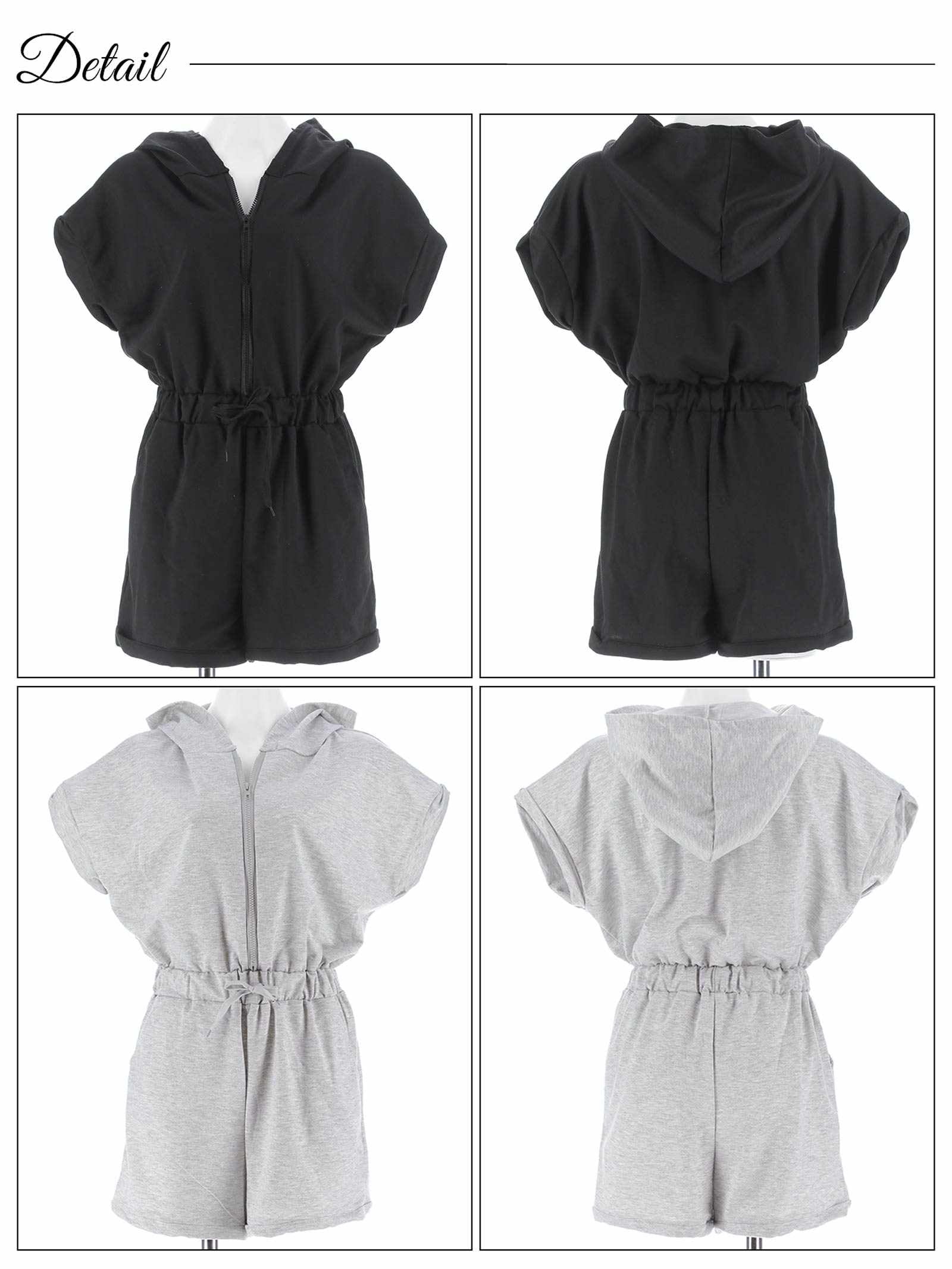 6/30新作!スウェットパーカーショートパンツオールインワン