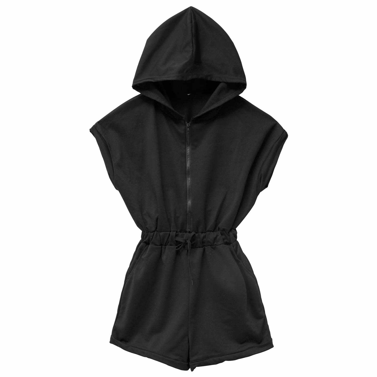 スウェットパーカーショートパンツオールインワン