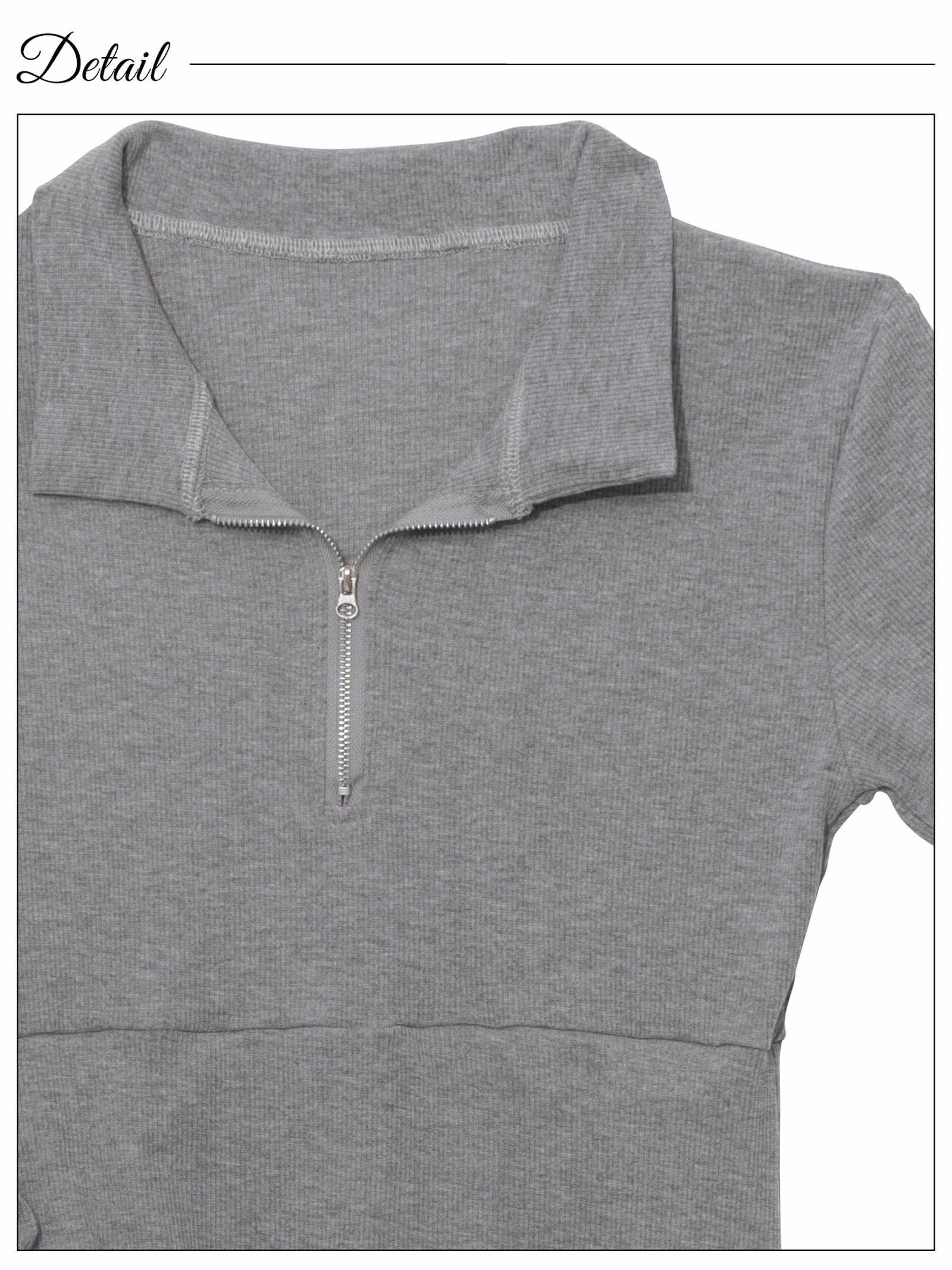 8/8新作!フロントジップアシンメトリーワンピースルームウェア