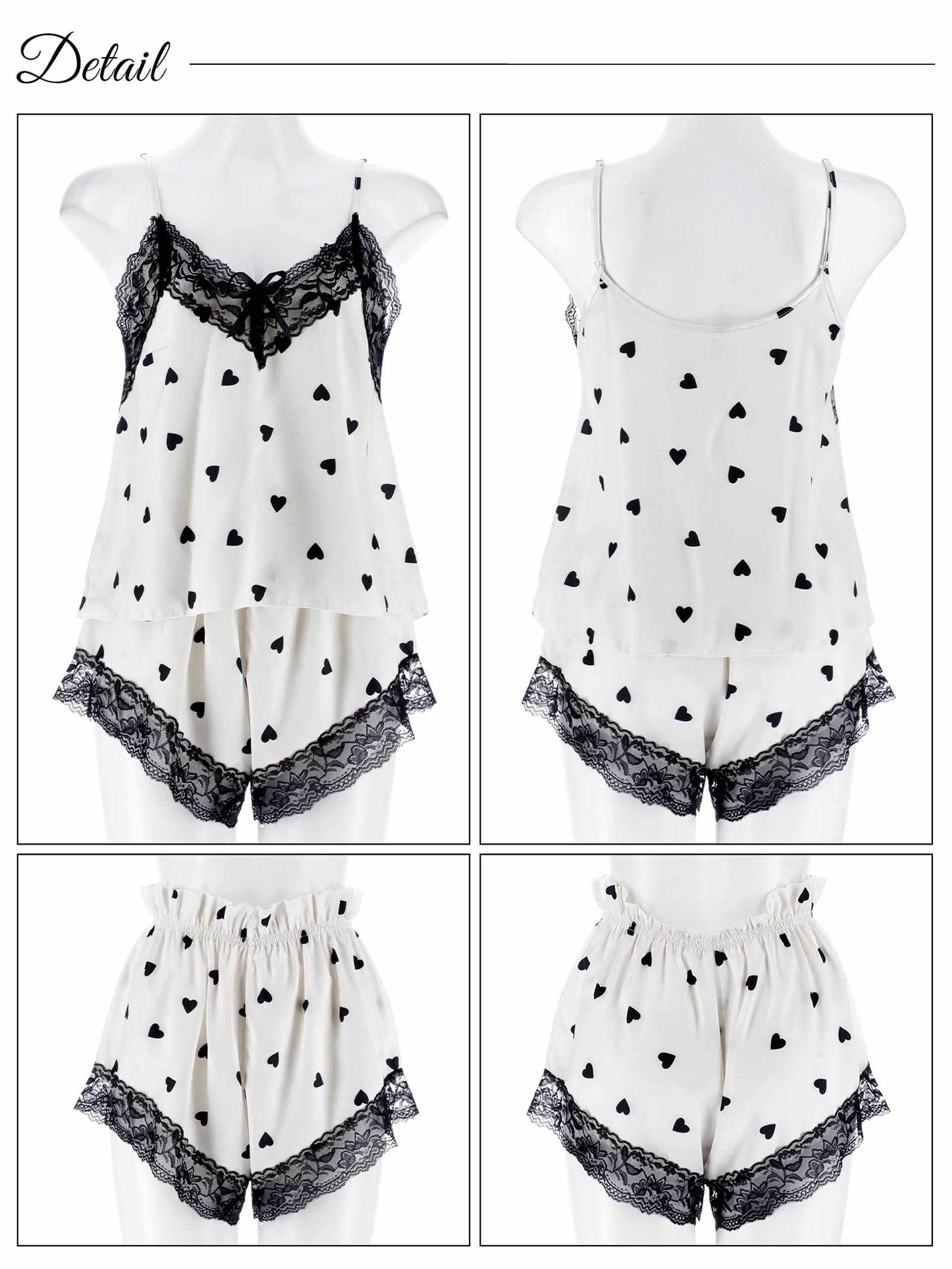 8/11新作!ビターハートキャミソール&ショートパンツルームウェア