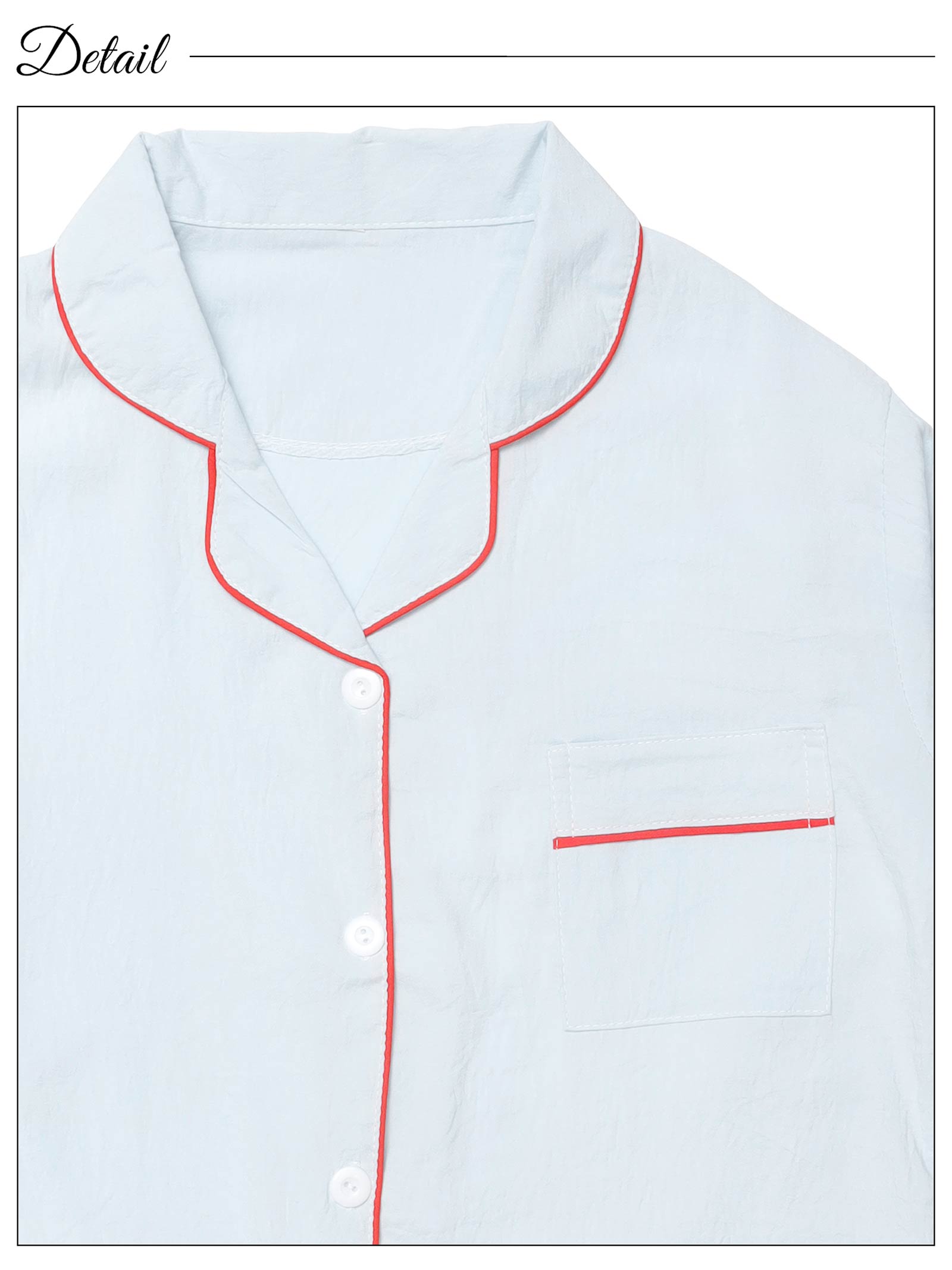 10/20新作!バイカラーパイピングシャツトップス&ショートパンツルームウェア