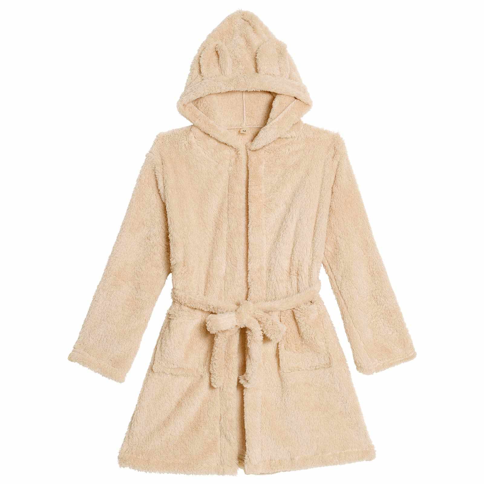 くま耳フードモコモコガウンルームウェア