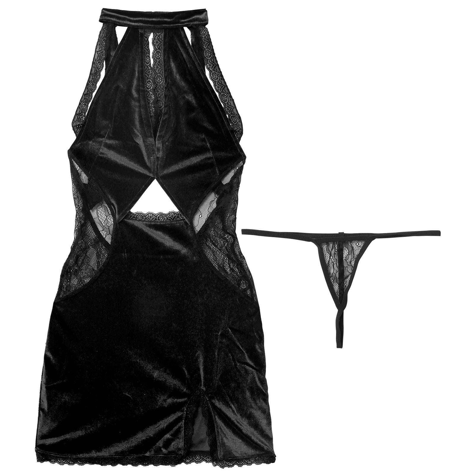 12/3新作!ベルベットレーシィドレスルームウェア