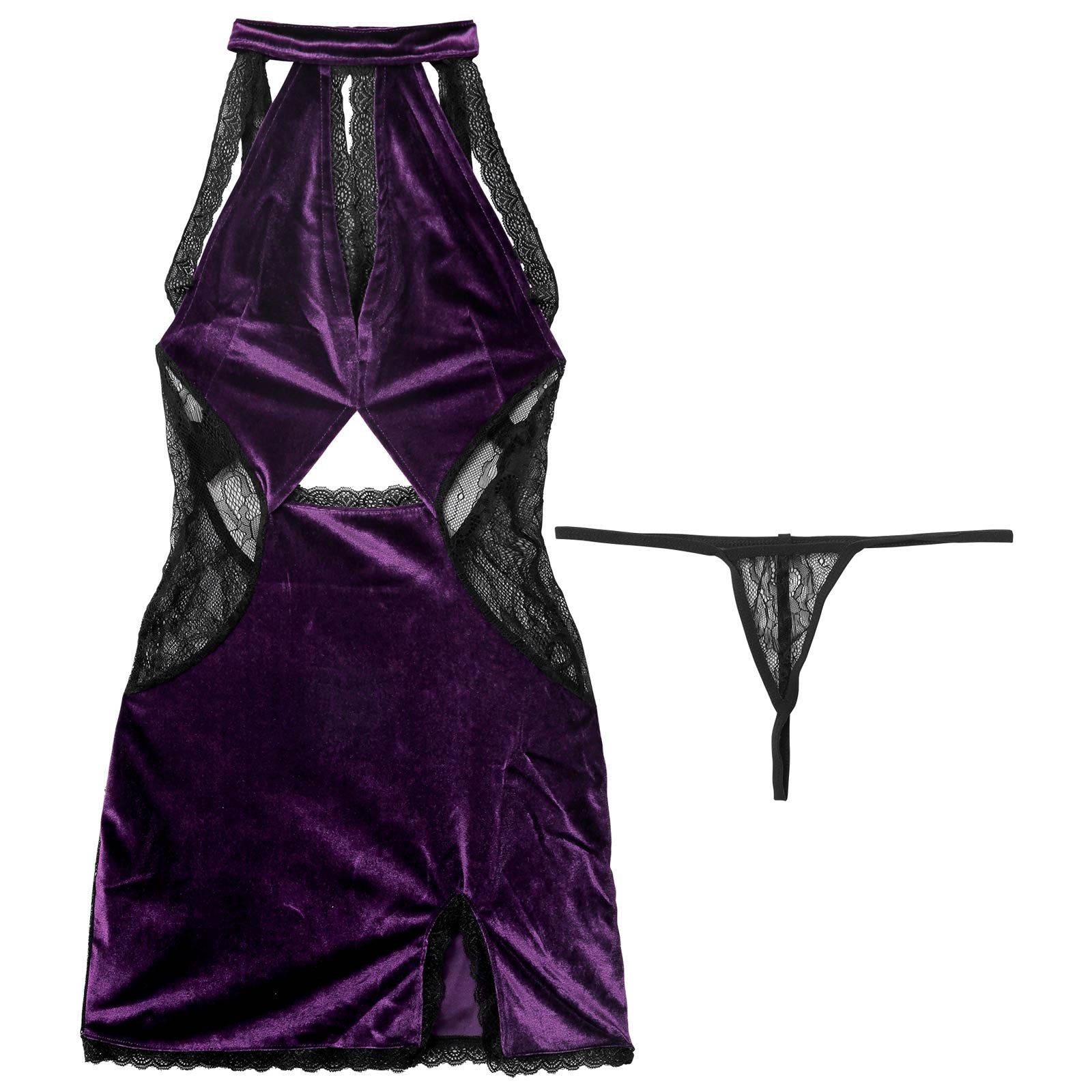 12/3新作!ベルベットレーシィドレスルームウェア