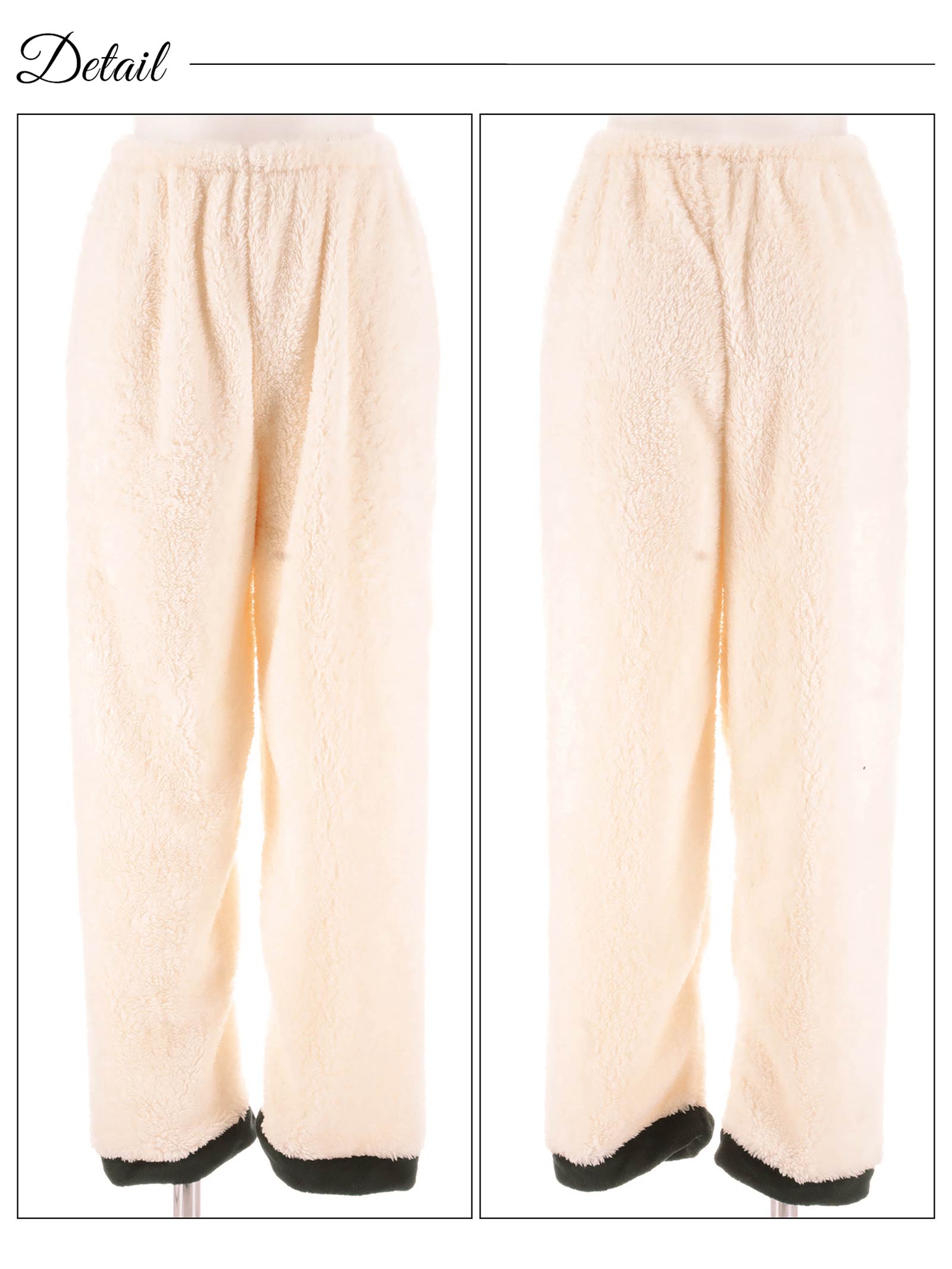 12/3新作!バイカラーパイピングもこもこトップス&ロングパンツルームウェア