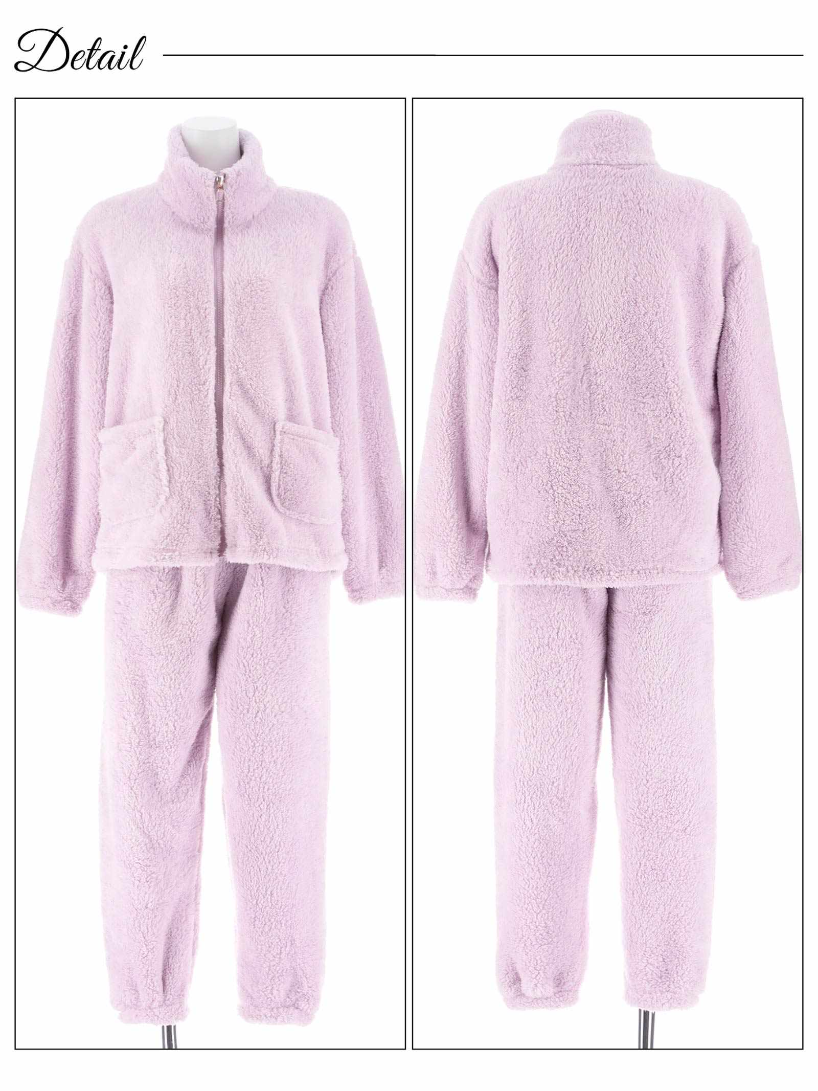 12/15新作!フェミニンもこもこトップス&ロングパンツルームウェア