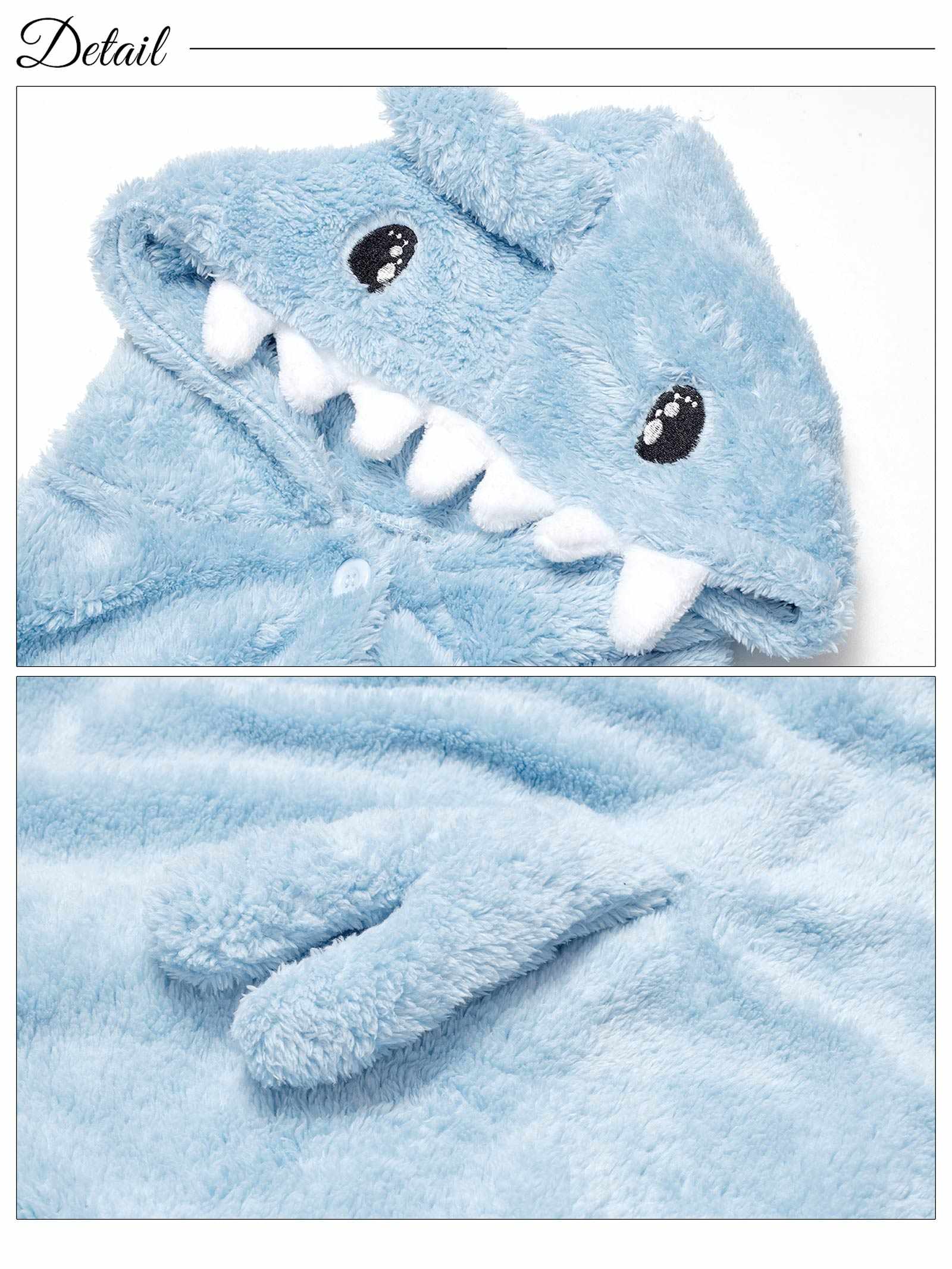 12/24新作!もこもこフードシャークルームウェア