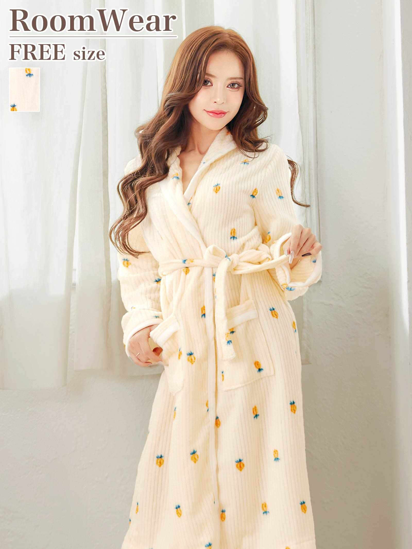 12/12新作!モコモコ花柄ルームウェア