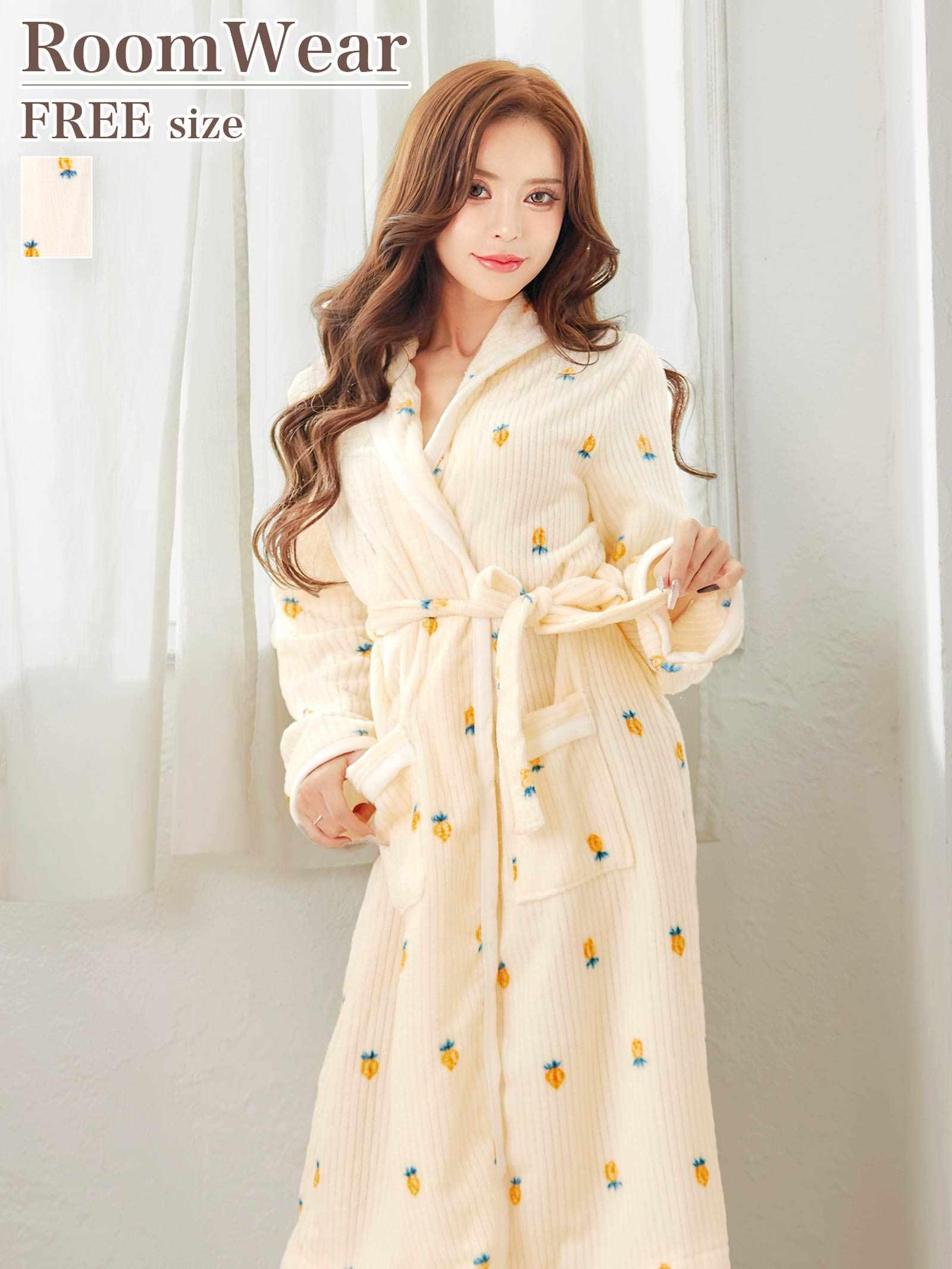 12/12新作!モコモコ花柄ルームウェア