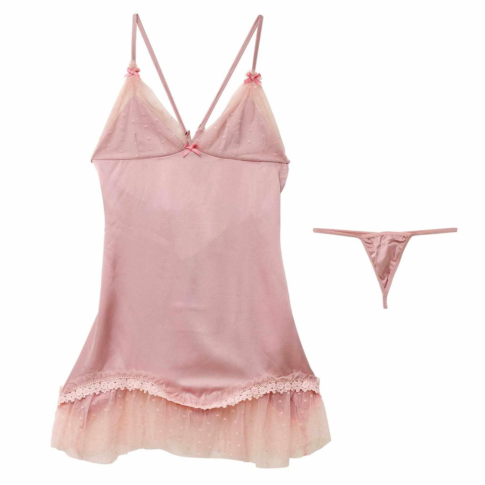 ガーリーシアードットチュールベビードール - 【公式】247Lingerie