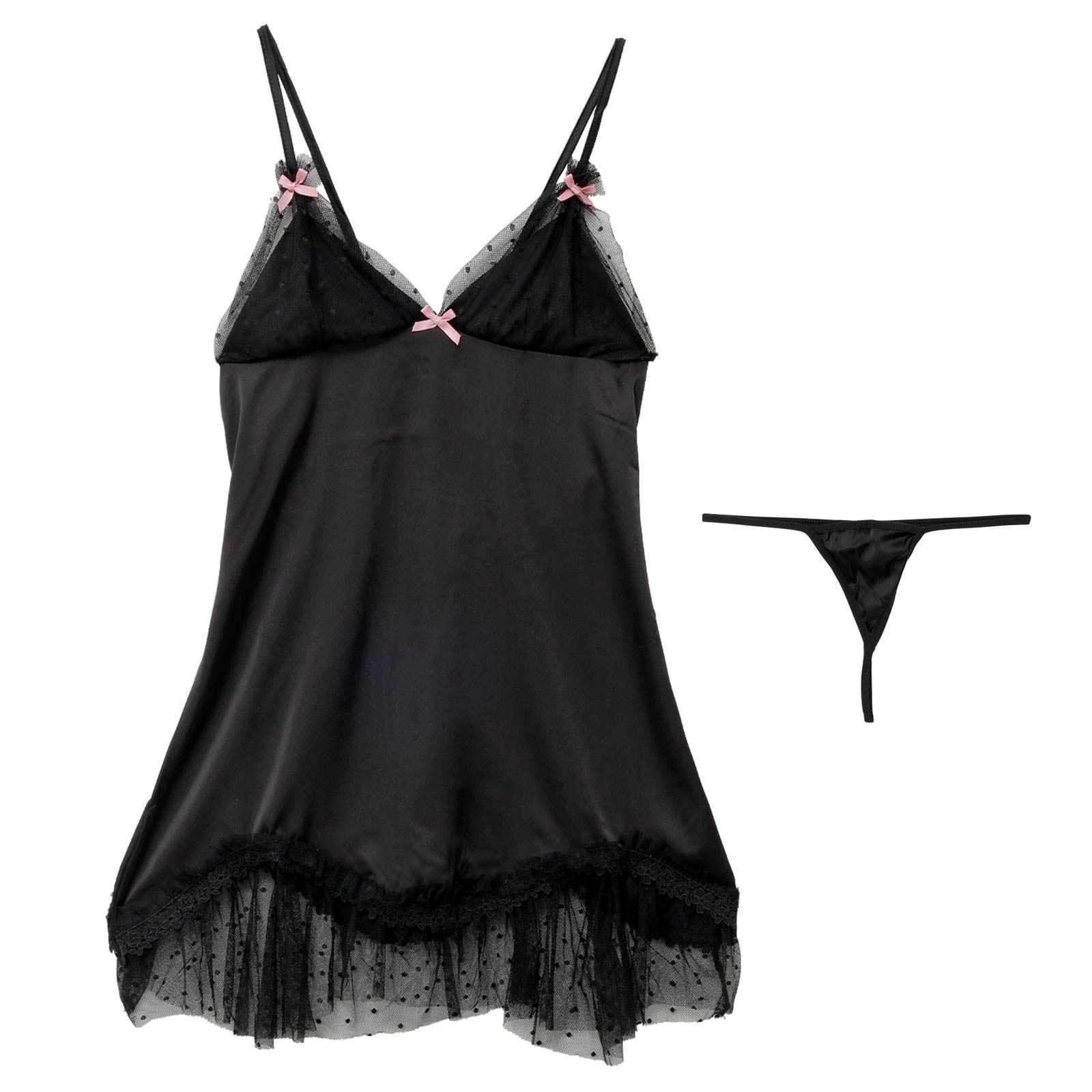 ガーリーシアードットチュールベビードール - 【公式】247Lingerie