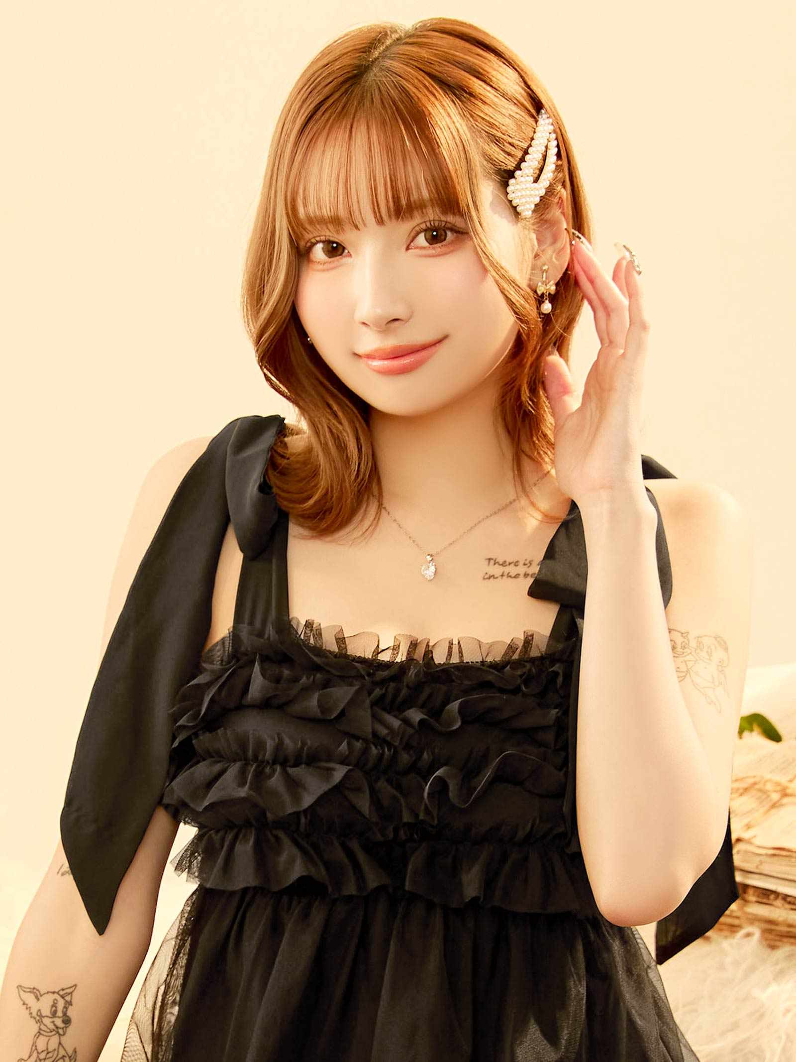 8/25新作!フリルチュールリボンナイトブラワンピースルームウェア