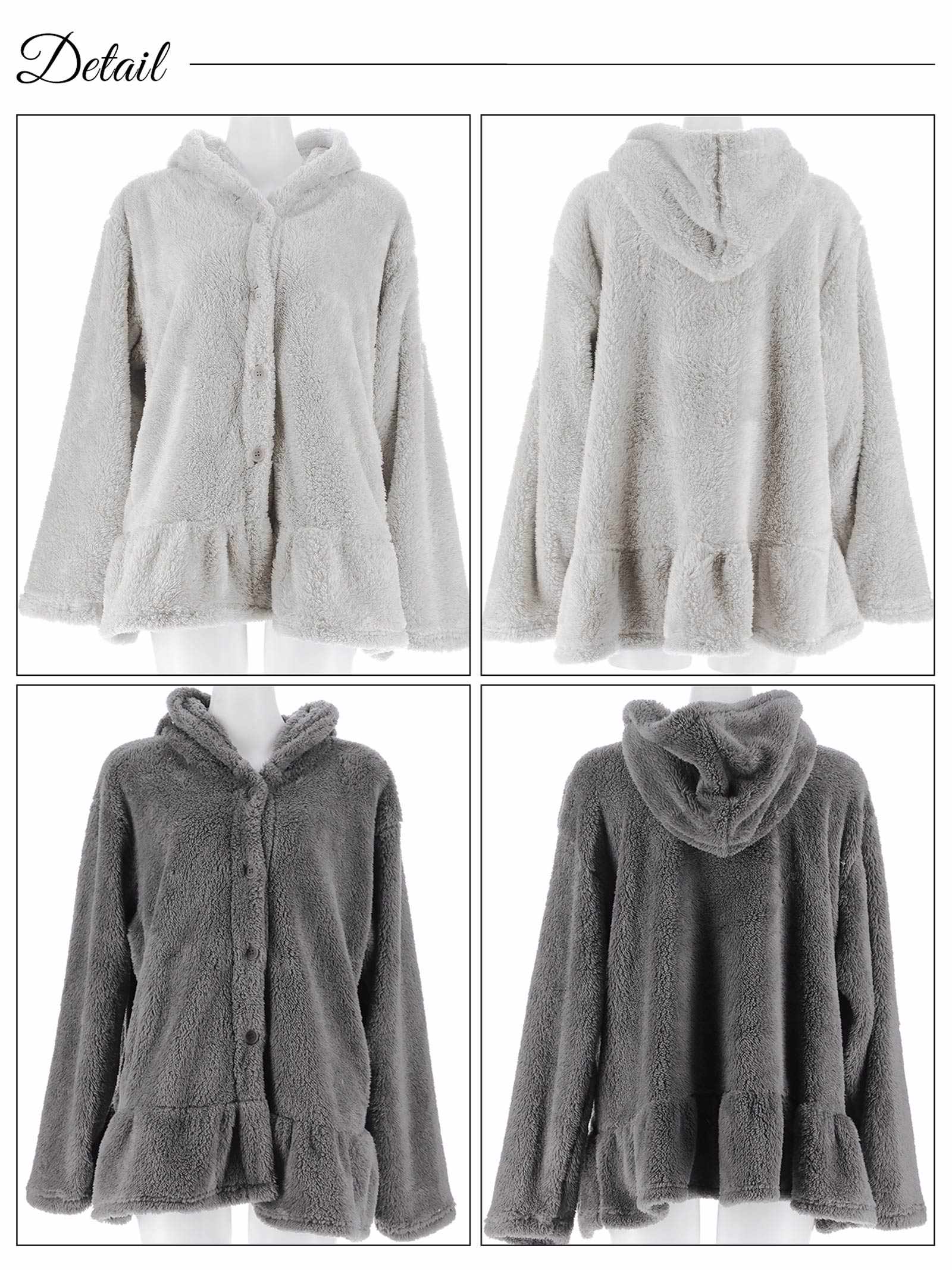 12/10新作!シープタッチフリルフーディールームウェア