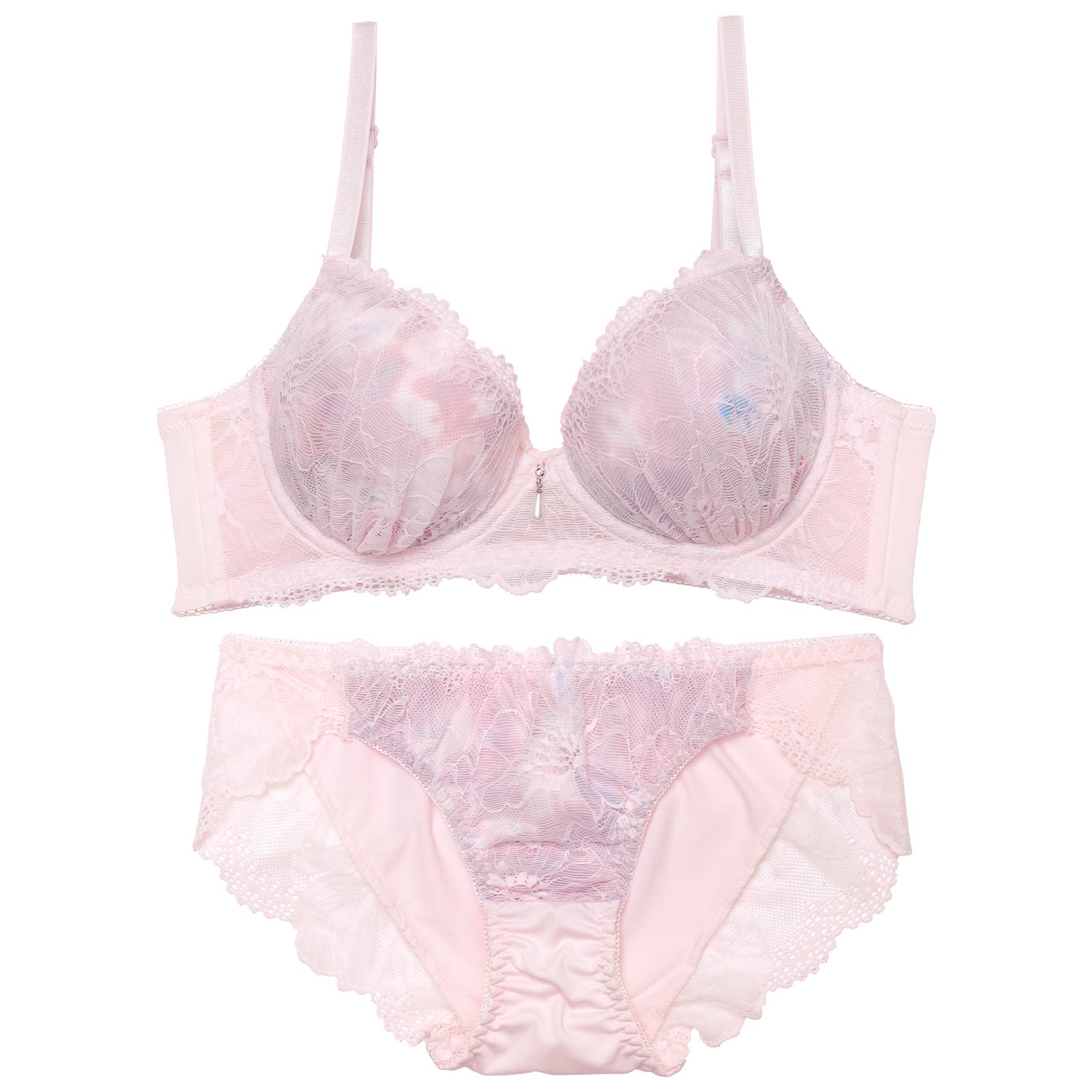 チャーミングレーシィフルール育乳脇高ブラジャー&フルバックショーツ