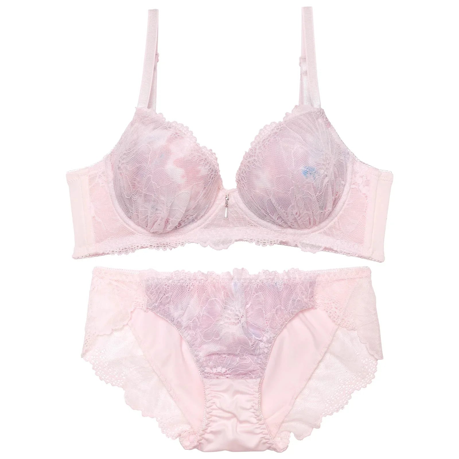 チャーミングレーシィフルール育乳脇高ブラジャー&フルバックショーツ - 【公式】247Lingerie