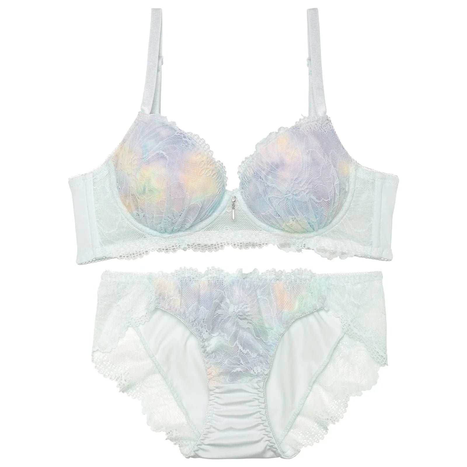チャーミングレーシィフルール育乳脇高ブラジャー&フルバックショーツ - 【公式】247Lingerie