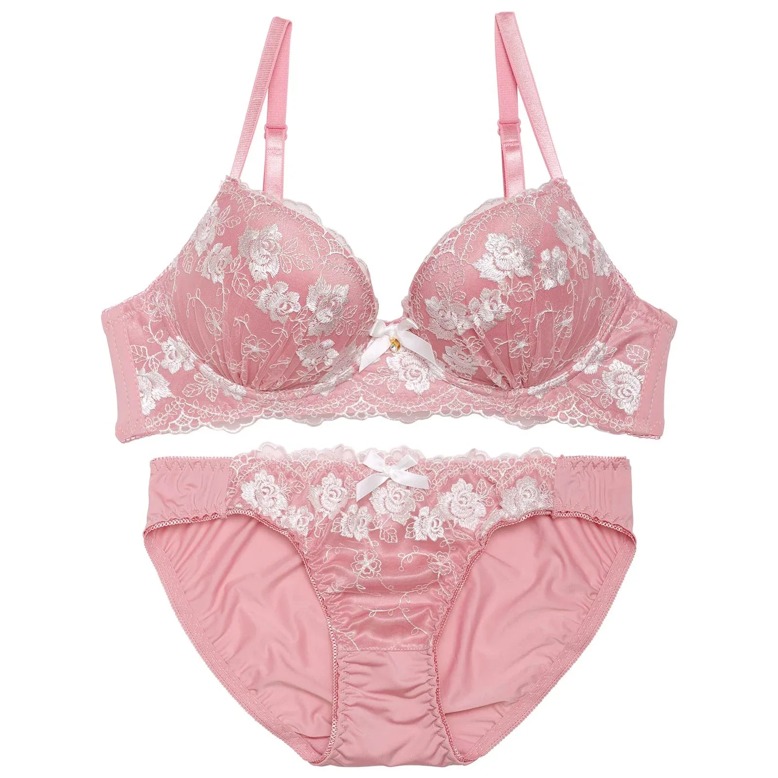 アーチリーフロゼッタ育乳脇高ブラジャー&フルバックショーツ - 【公式】247Lingerie