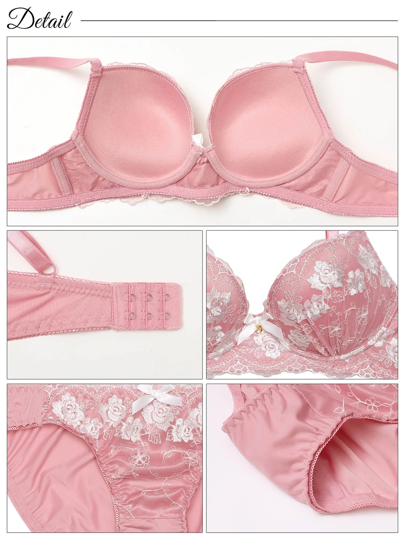 アーチリーフロゼッタ育乳脇高ブラジャー&フルバックショーツ - 【公式】247Lingerie