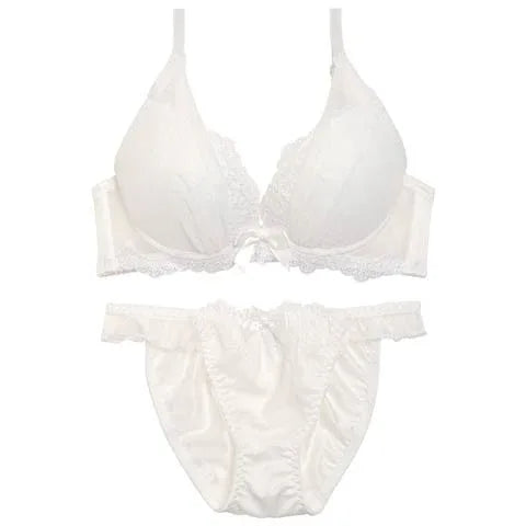 1/24再販!【三上悠亜着用】【ノンワイヤー】ロイヤリティチュールフラワーブラジャー&フルバックショーツ - 【公式】247Lingerie