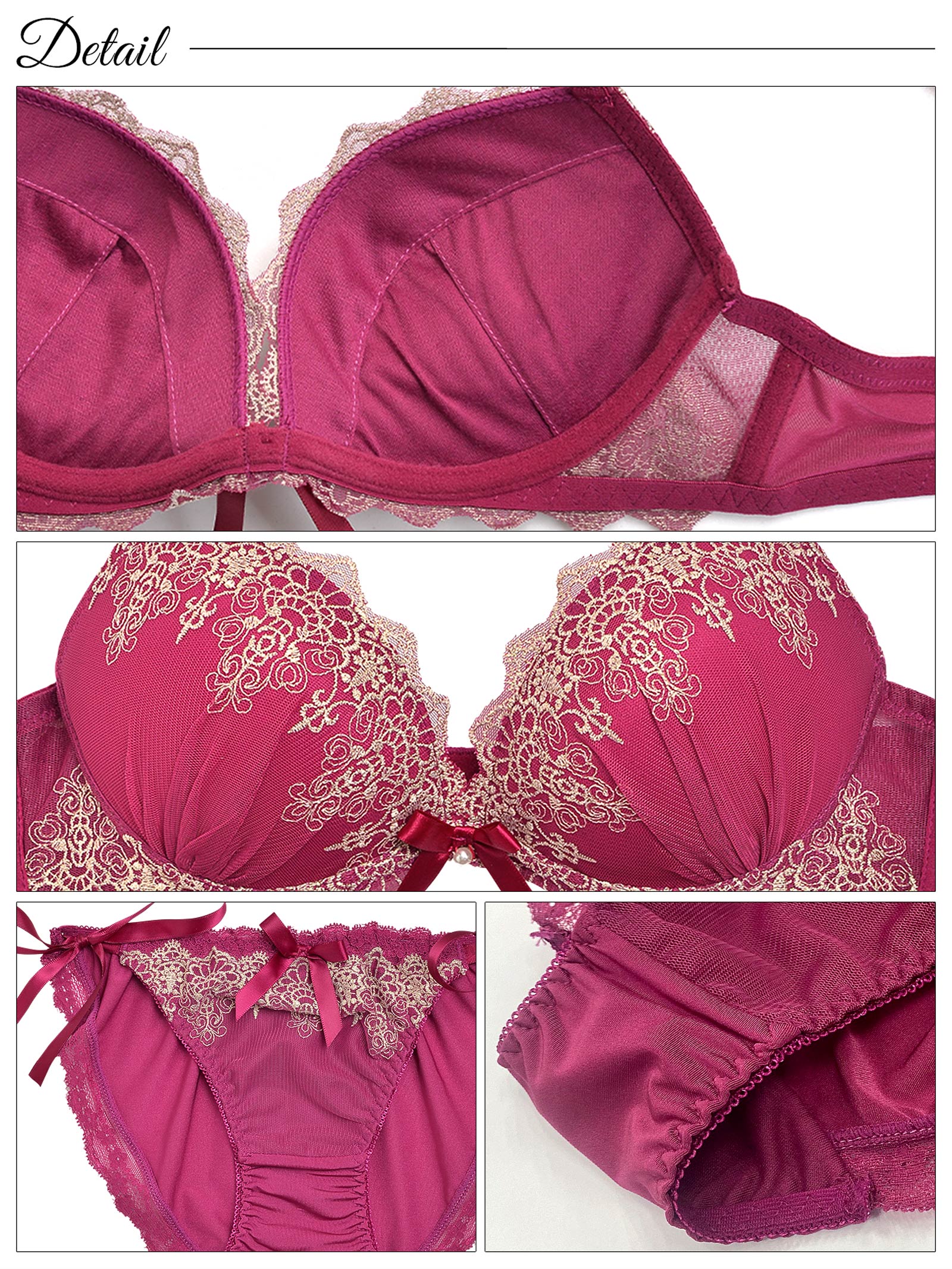 2/14再販!【三上悠亜着用】【EFサイズ】エレガントスカラップレースブラジャー&サイド紐フルバックショーツ - 【公式】247Lingerie