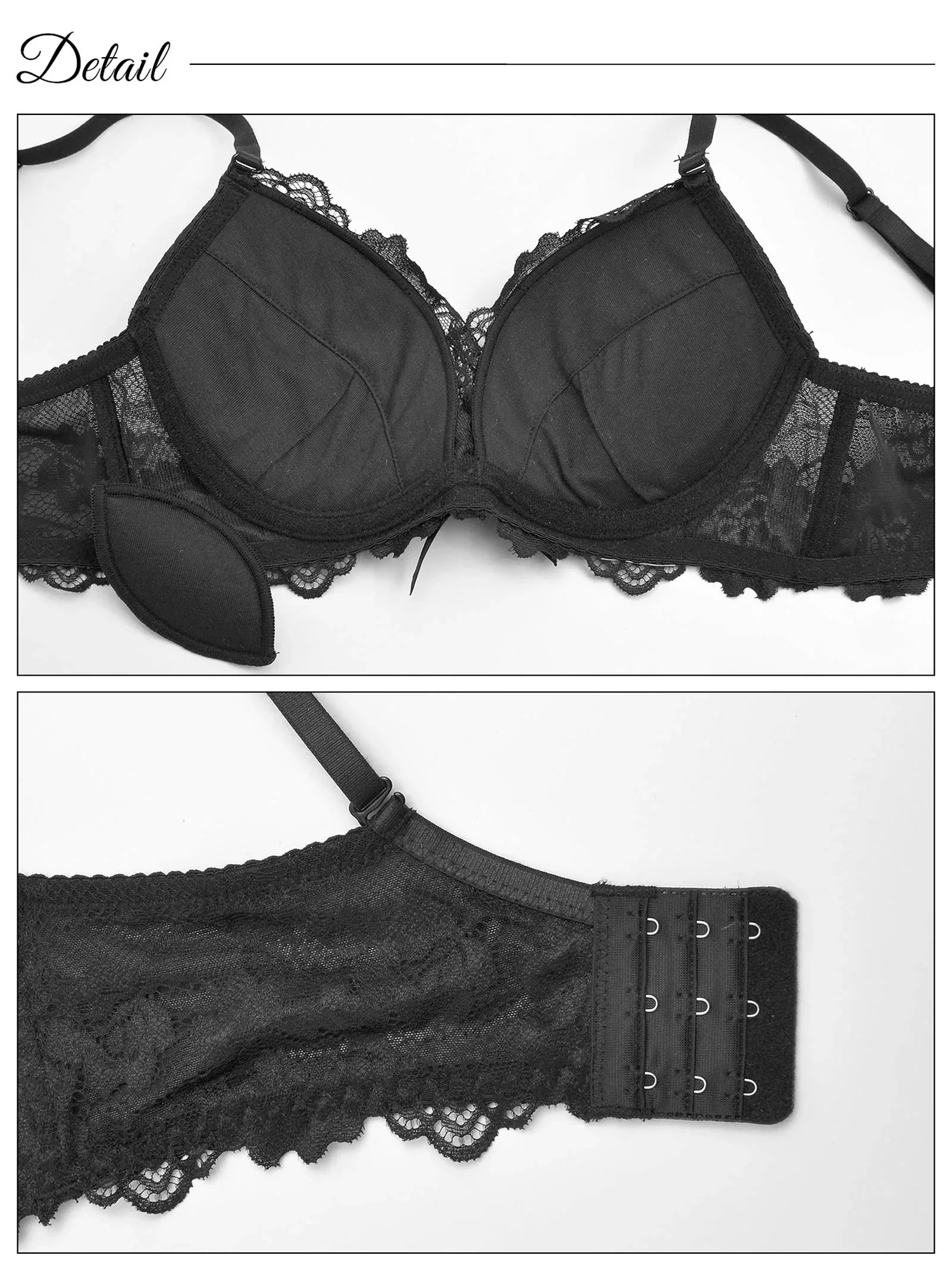 【3点セット】【EFサイズ】マジックアップ育乳脇高ブラジャー&フルバック&Tバックショーツ - 【公式】247Lingerie