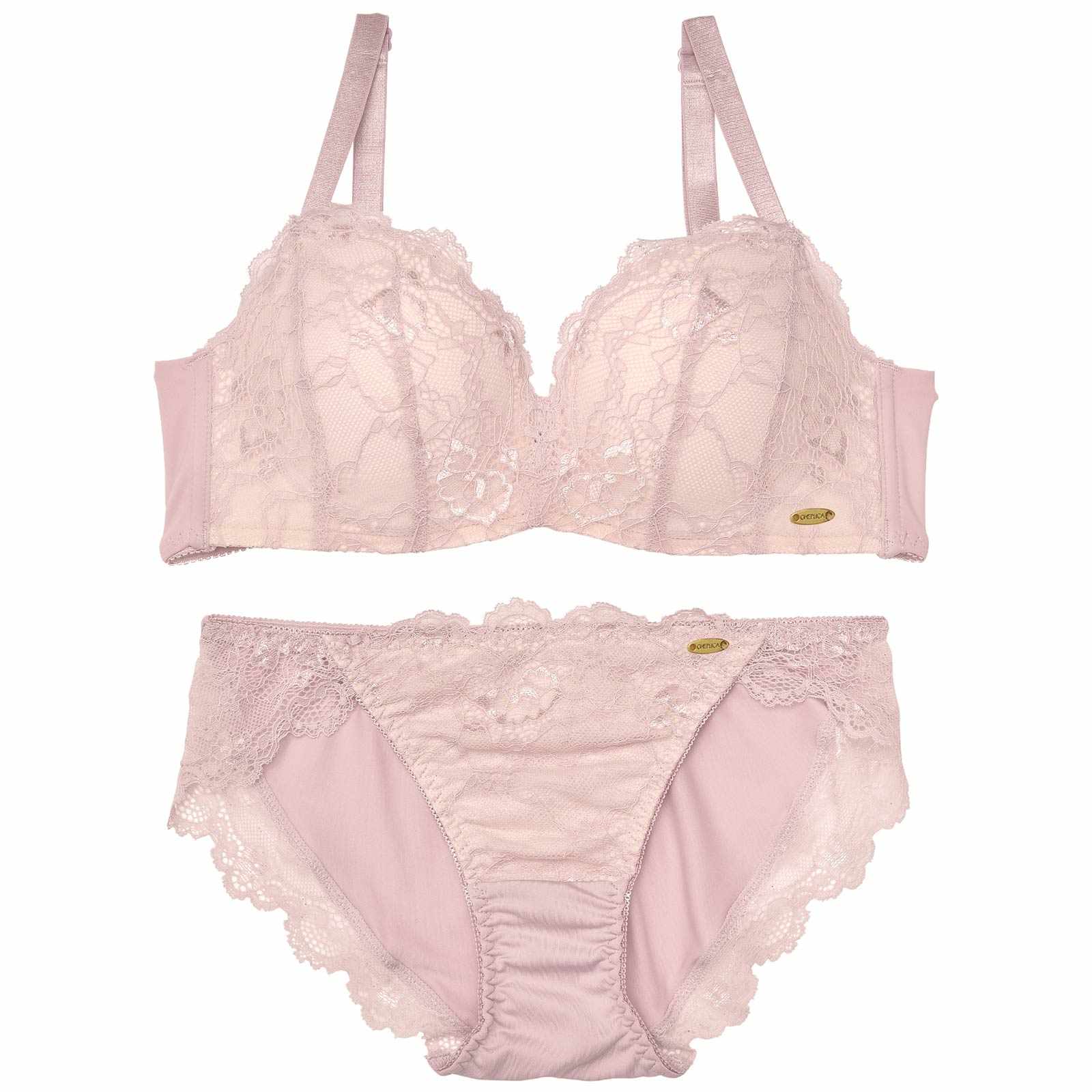 エフォートレスヌーディ育乳脇高ブラジャー&フルバックショーツ