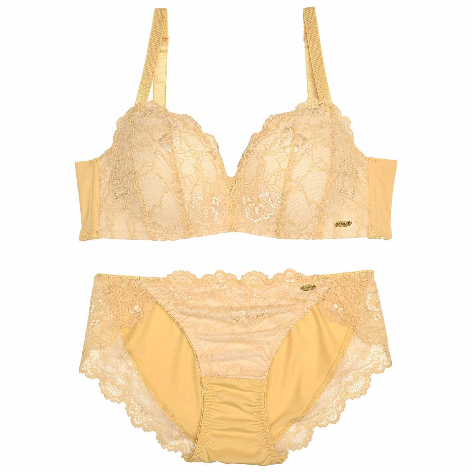 エフォートレスヌーディ育乳脇高ブラジャー&フルバックショーツ - 【公式】247Lingerie