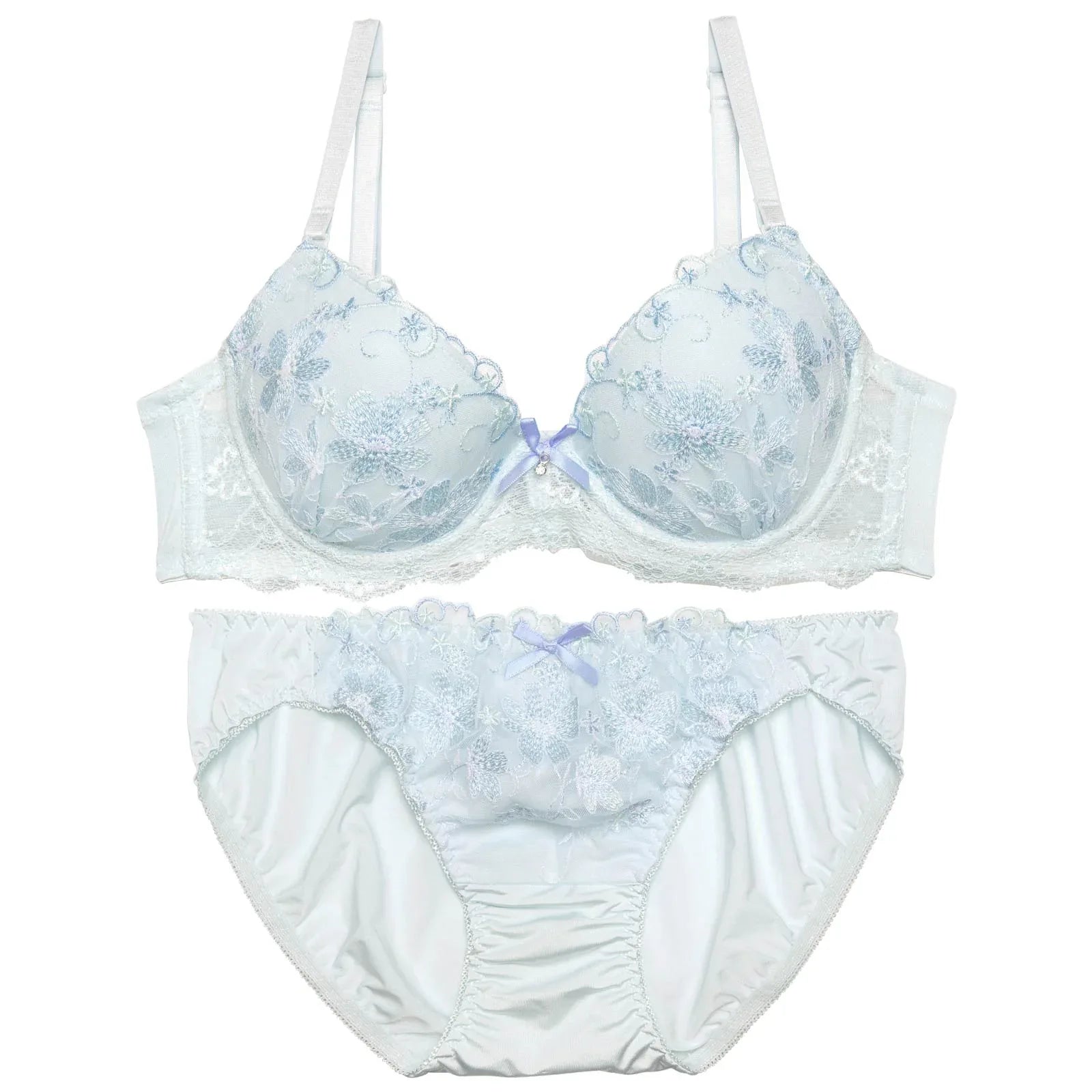 ドリーミーキュートフラワーブラジャー&フルバックショーツ - 【公式】247Lingerie