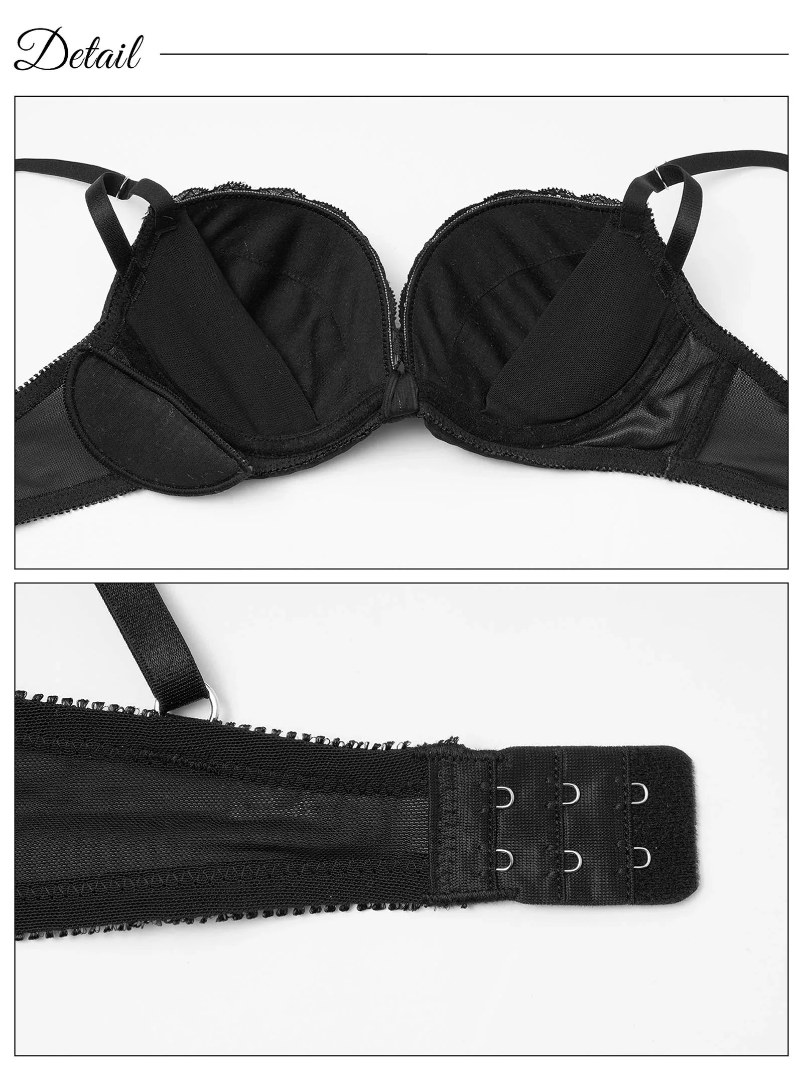 シフォンリボンレーシィブラジャー&フルバックショーツ - 【公式】247Lingerie