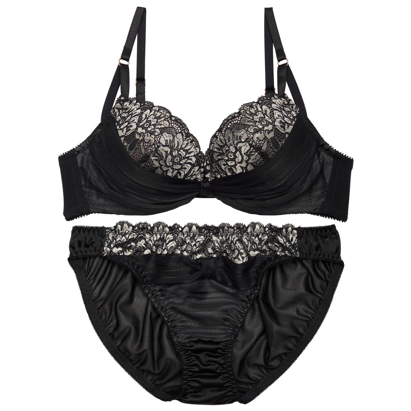 シフォンリボンレーシィブラジャー&フルバックショーツ - 【公式】247Lingerie