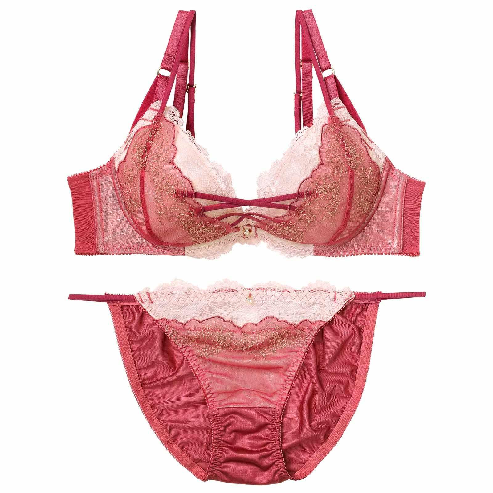 グリッターローズクロスブラジャー&フルバックショーツ - 【公式】247Lingerie