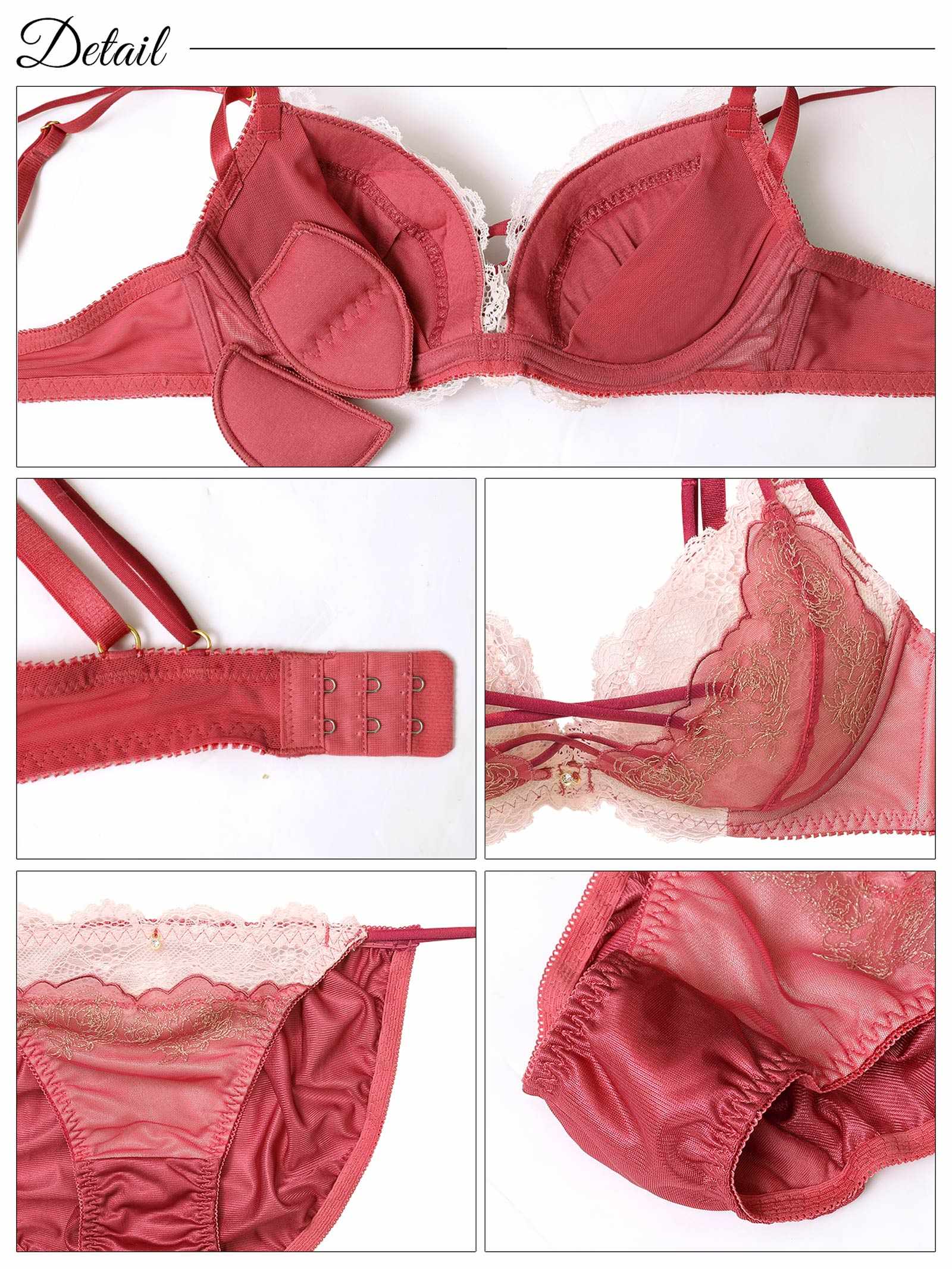 4/7新作!グリッターローズクロスブラジャー&フルバックショーツ