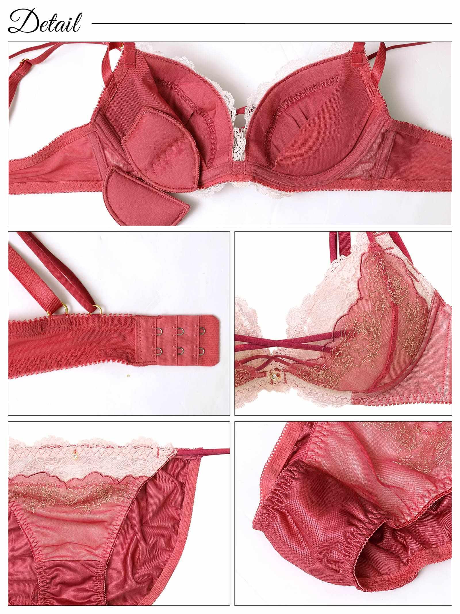 グリッターローズクロスブラジャー&フルバックショーツ - 【公式】247Lingerie