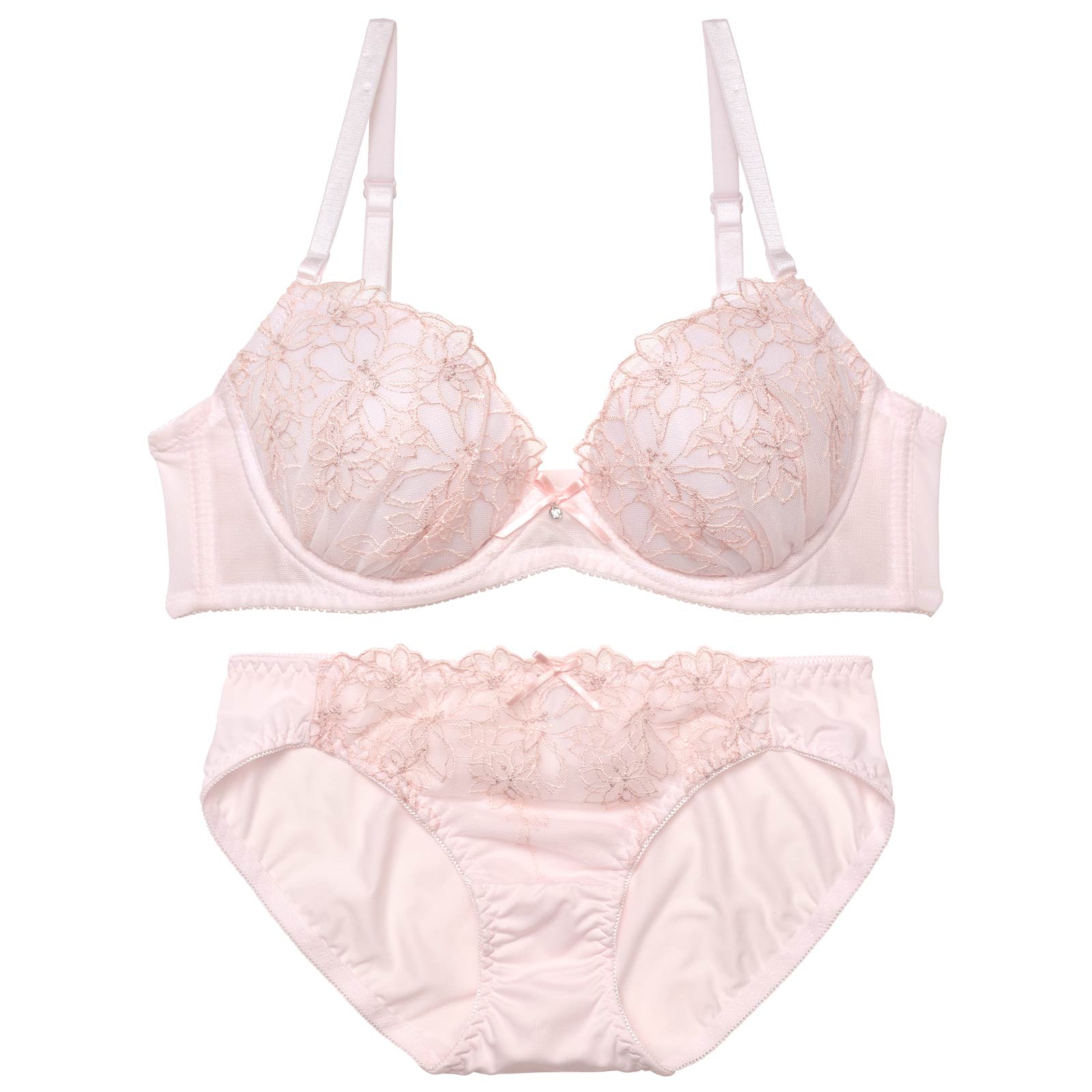 ミルキーチャームリリーブラジャー&フルバックショーツ